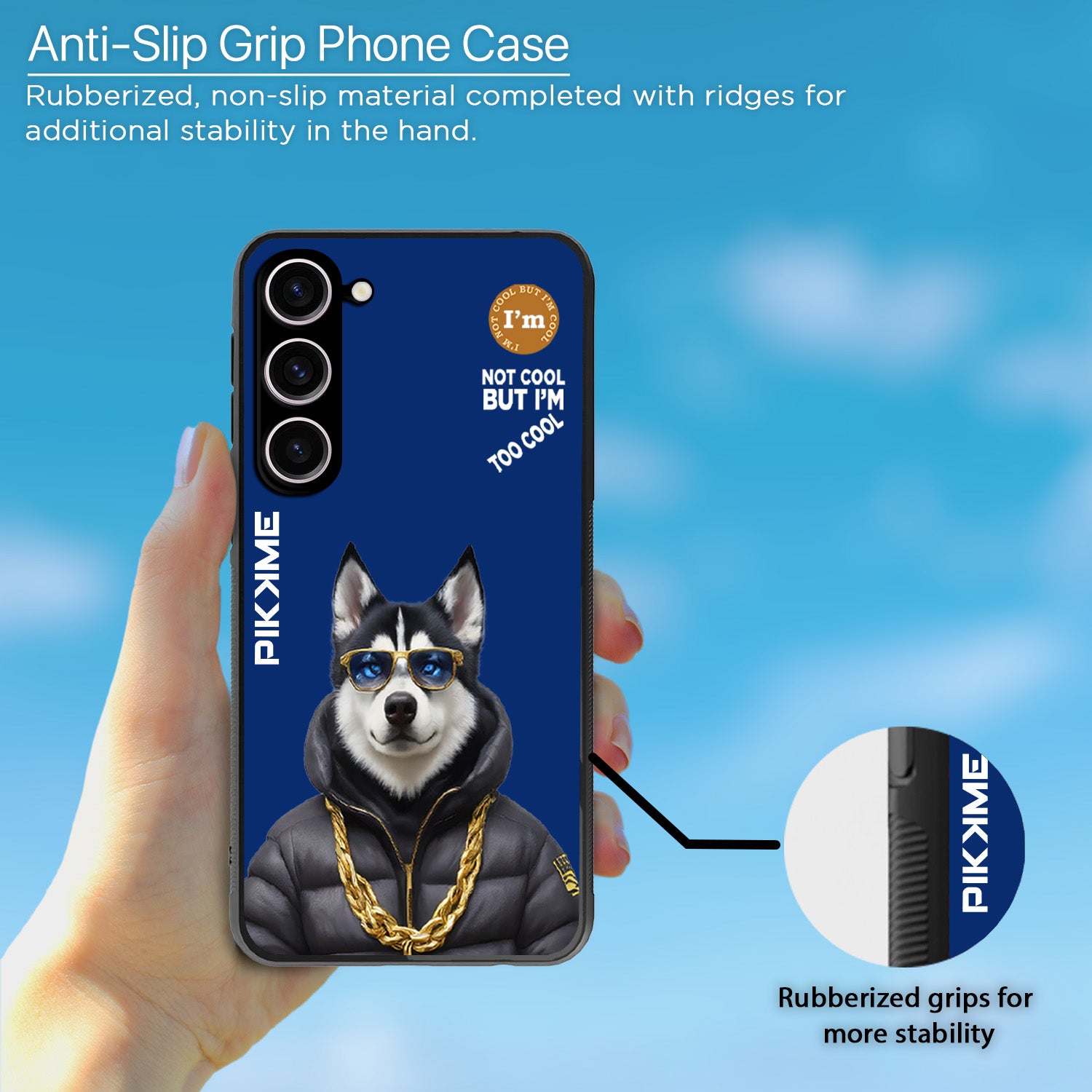 Pikkme Blue Dog Swag Samsung Galaxy S23 5G NIm2 Back Cover (Design 08)