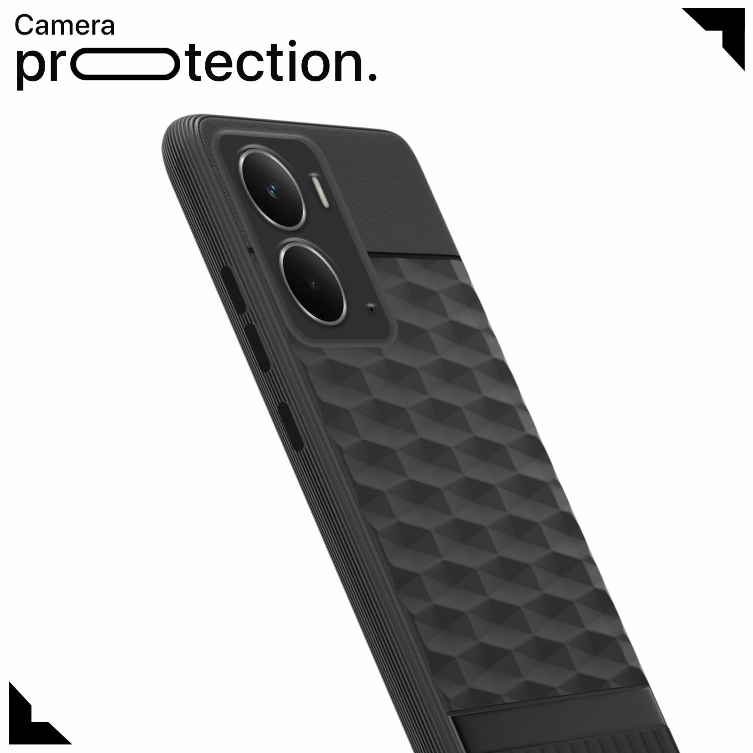 Pikkme Realme P3 5G Shockproof Soft Flexible Gencase Back Cover (Black)