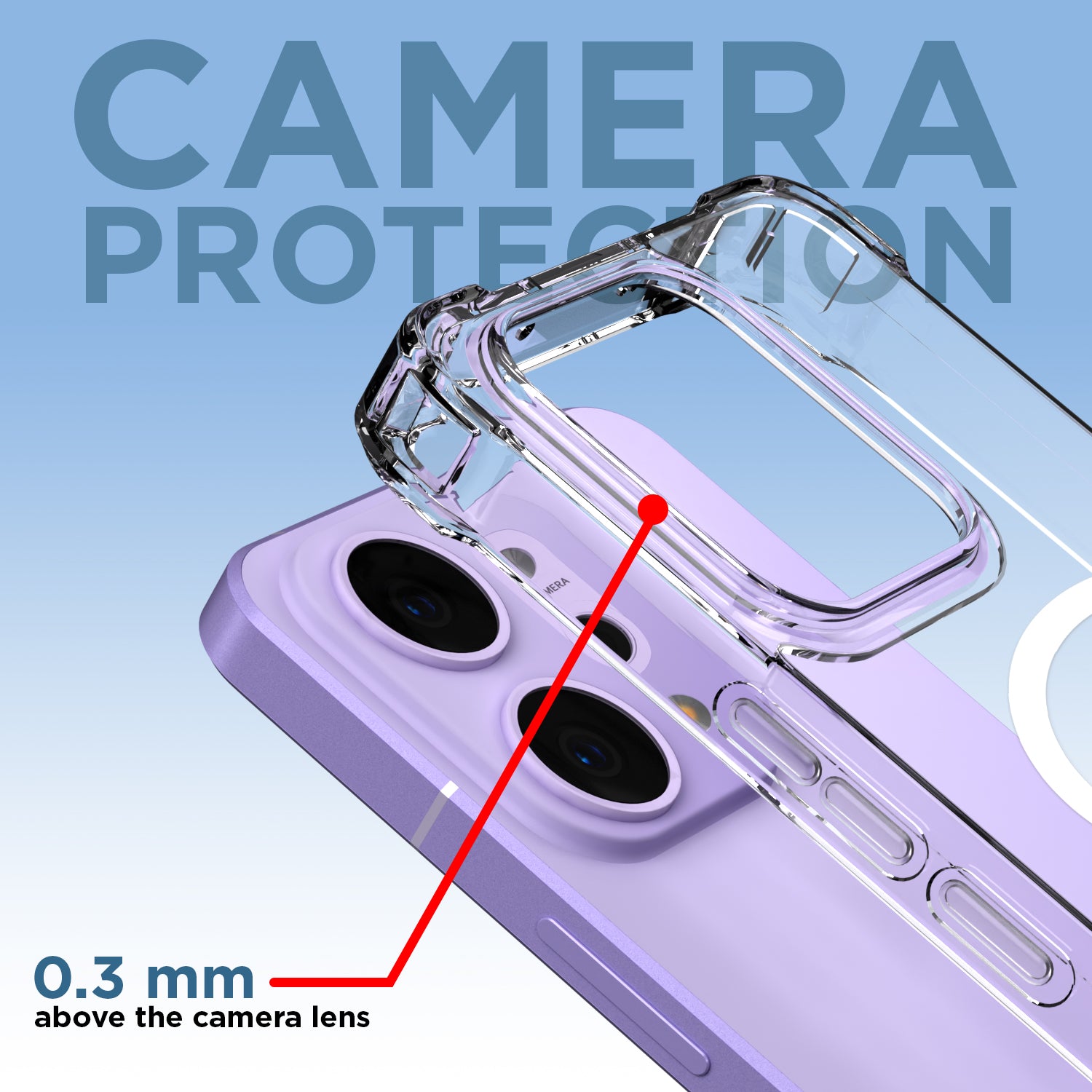 Pikkme Oppo Reno 14 Pro 5G Mag-Safe Shockproof PC + TPU Back Cover (Transparent)