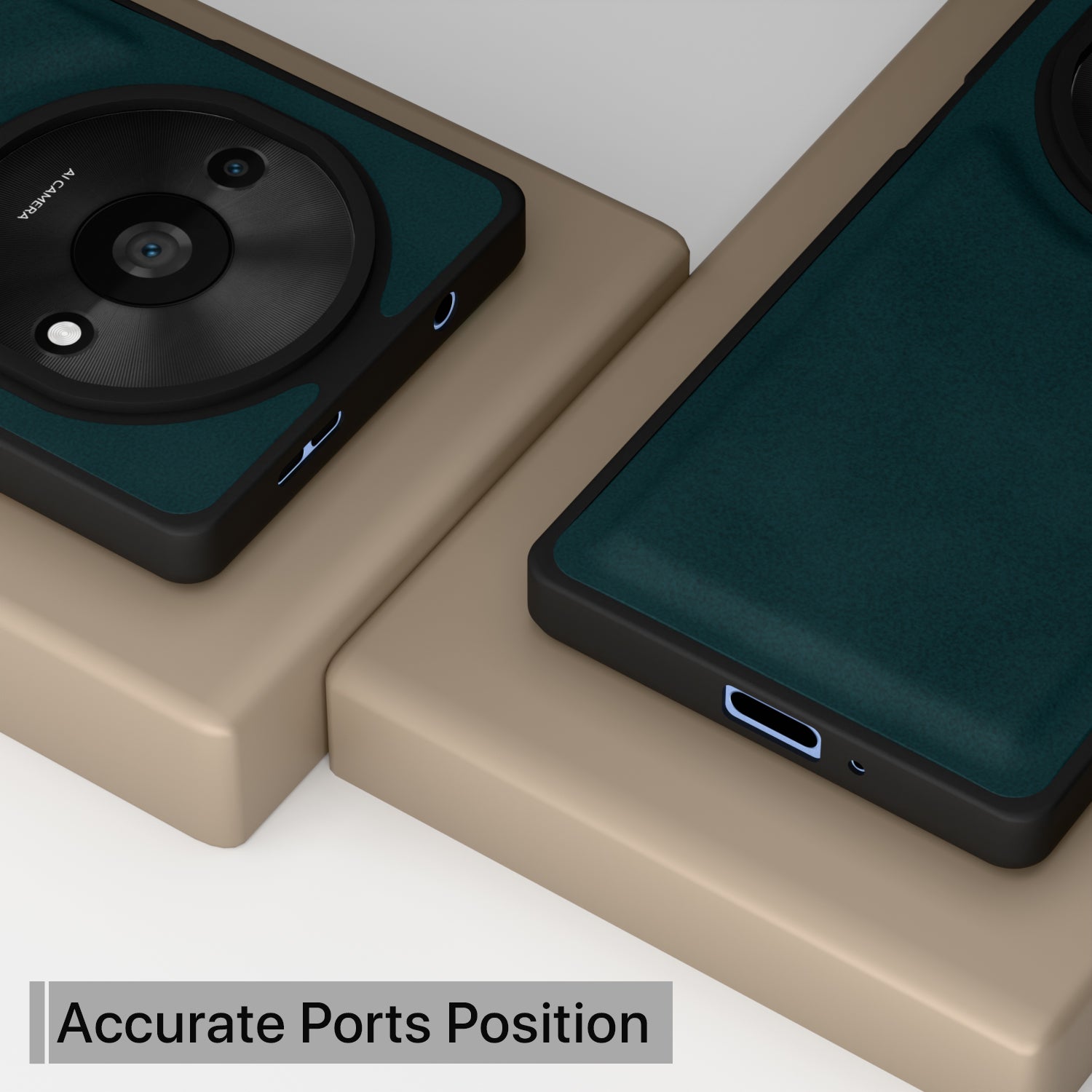 Pikkme Redmi A3 (2024) / Redmi A3x / Poco C61 Premium Leatherback Case (Green)