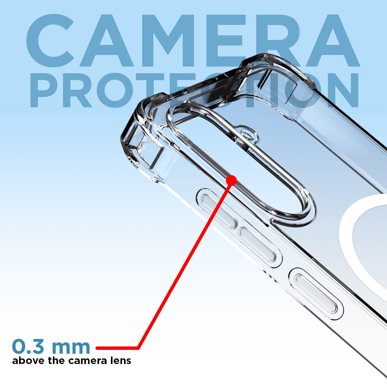 Pikkme Samsung Galaxy A55 5G Mag-Safe Shockproof PC + TPU Back Cover (Transparent)