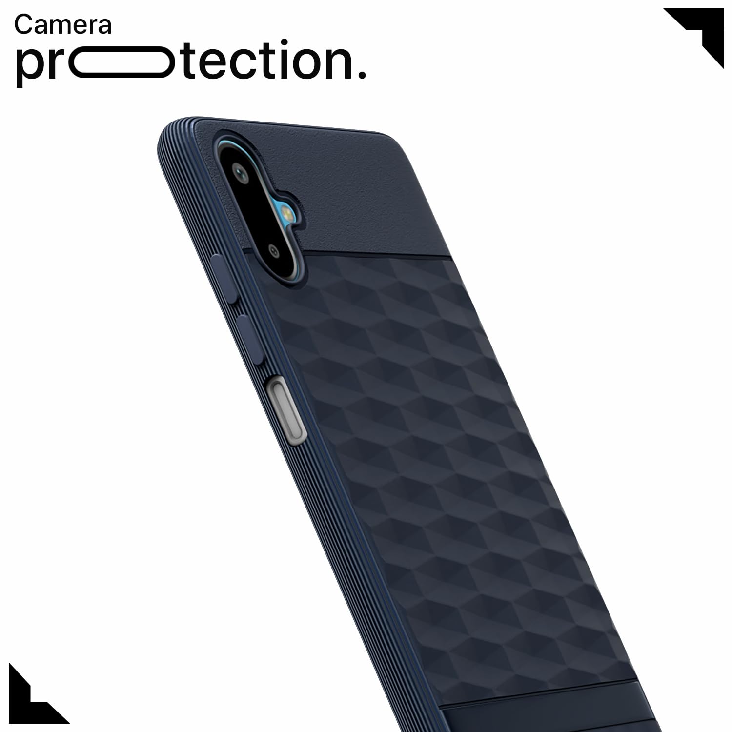 Pikkme Samsung Galaxy F06 5G / Samsung Galaxy M06 5G Shockproof Soft Flexible Gencase Back Cover (Blue)