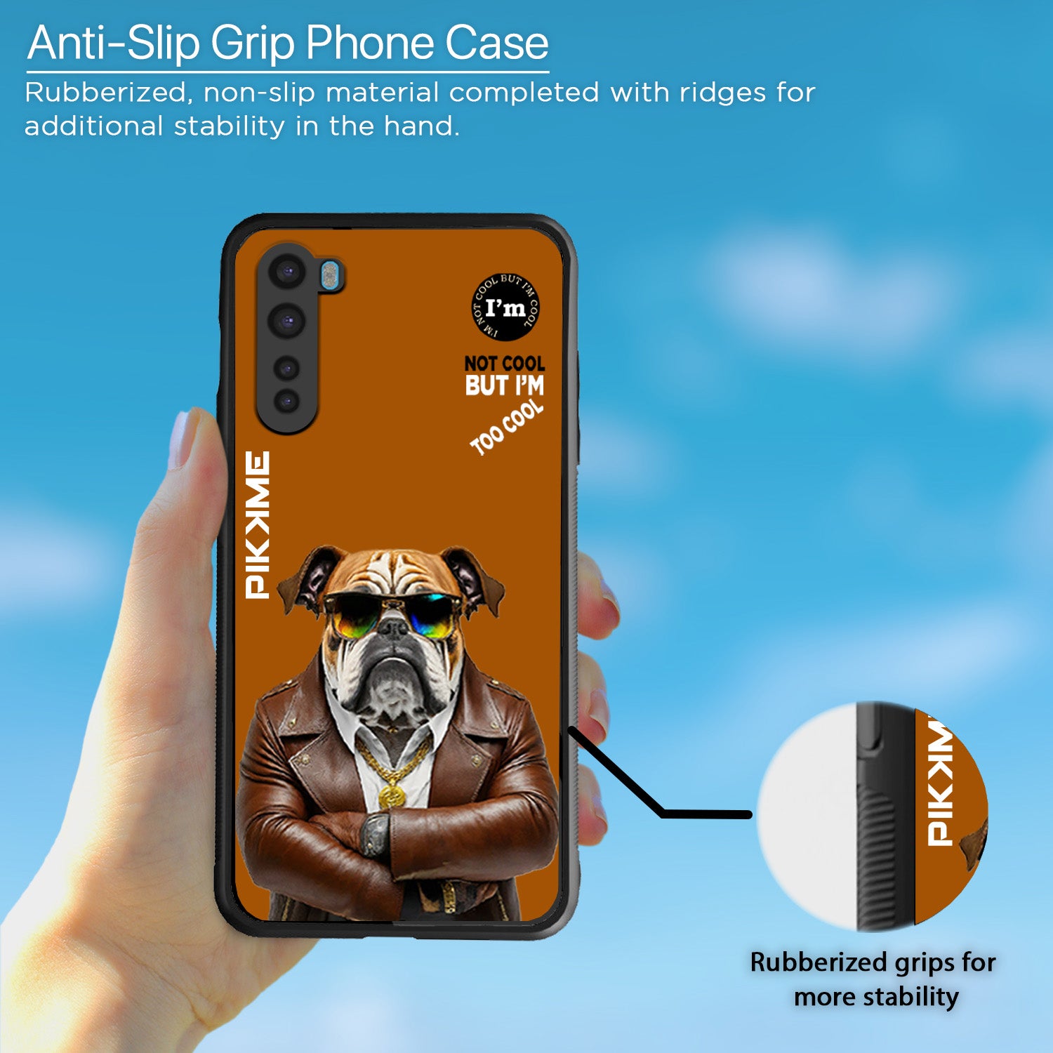 Pikkme Back Cover Pc Tpu + Printed Cool Funky Stylish Brown Dog Swag Raised Edges Camera Protection |Bumper Case For OnePlus Nord (Design 10)