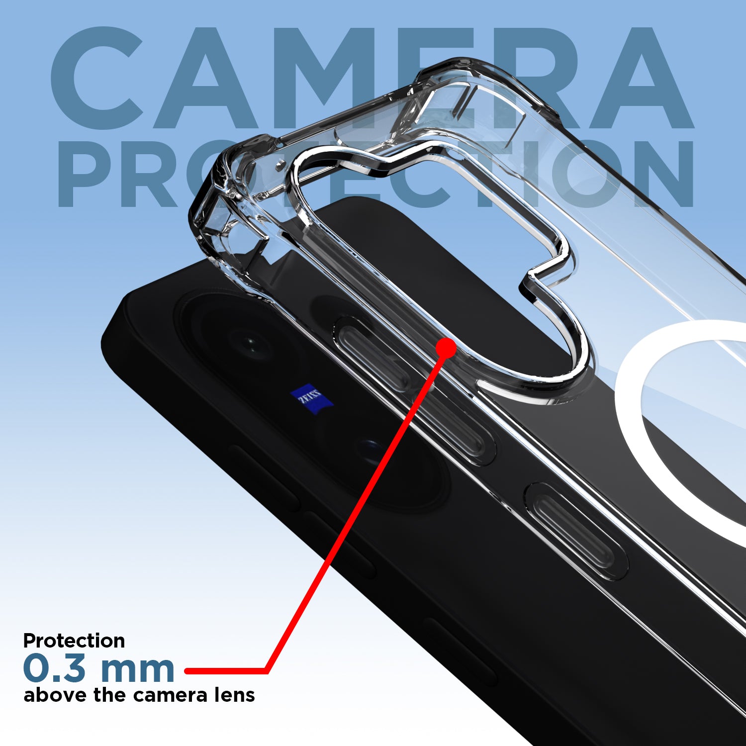 Pikkme Vivo X200 FE 5G Mag-Safe Shockproof PC + TPU Back Cover (Transparent)