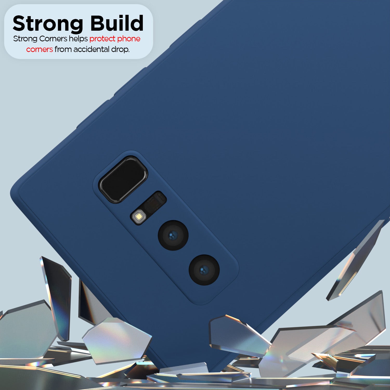 Pikkme Samsung Galaxy Note 8 Liquid Silicone Back Cover | Blue