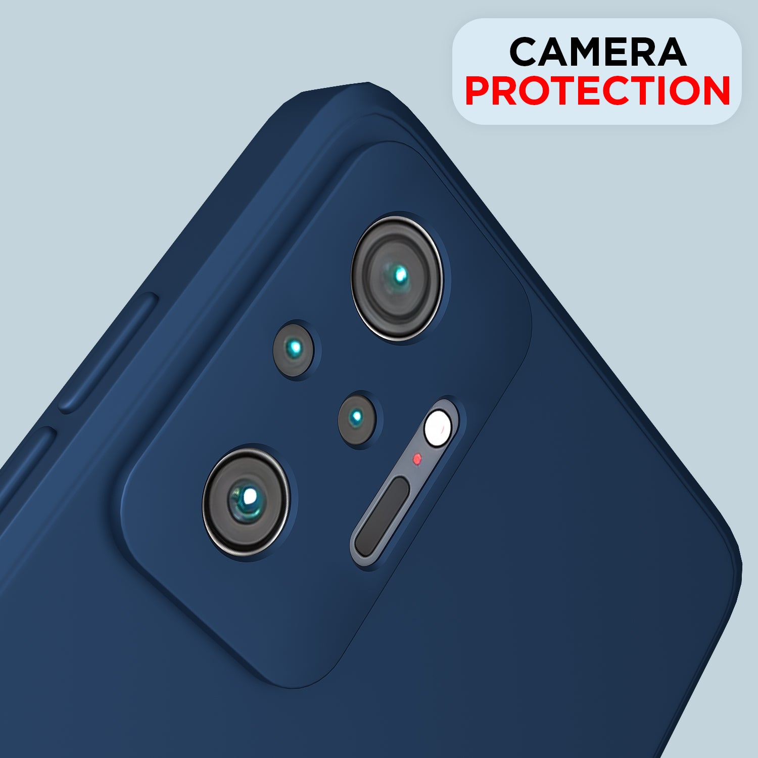 Pikkme Mi Redmi Note 10 Pro / Note 10 Pro Max Soft Matte Liquid Silicone Back Cover (Blue)