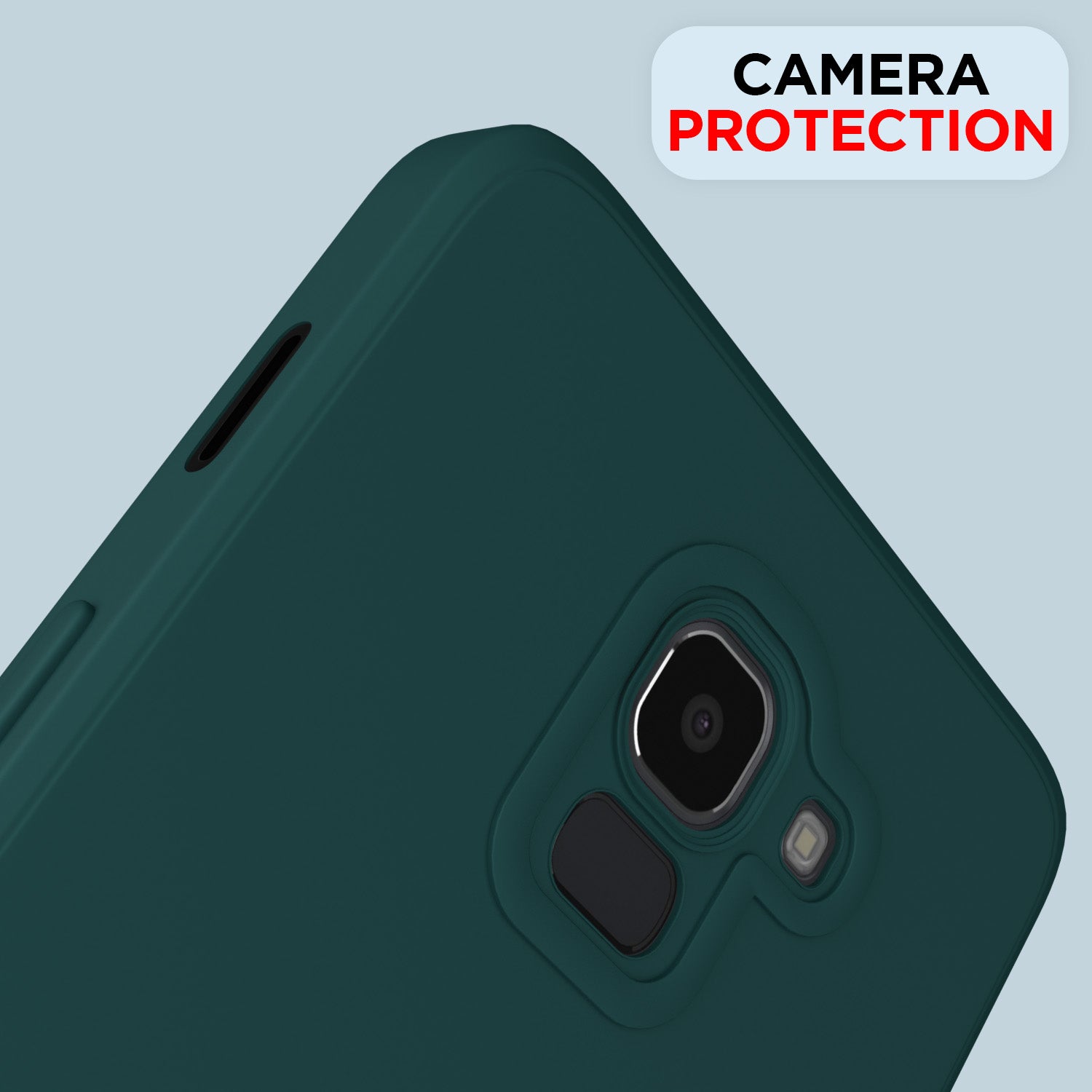 Pikkme Samsung Galaxy J6 2018 Liquid Silicone Back Cover | Green