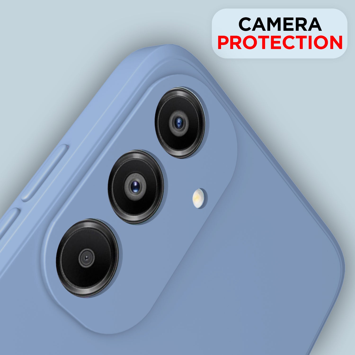 Pikkme Samsung Galaxy A16 5G Soft Matte Liquid Silicone Back Cover (Aqua Blue)