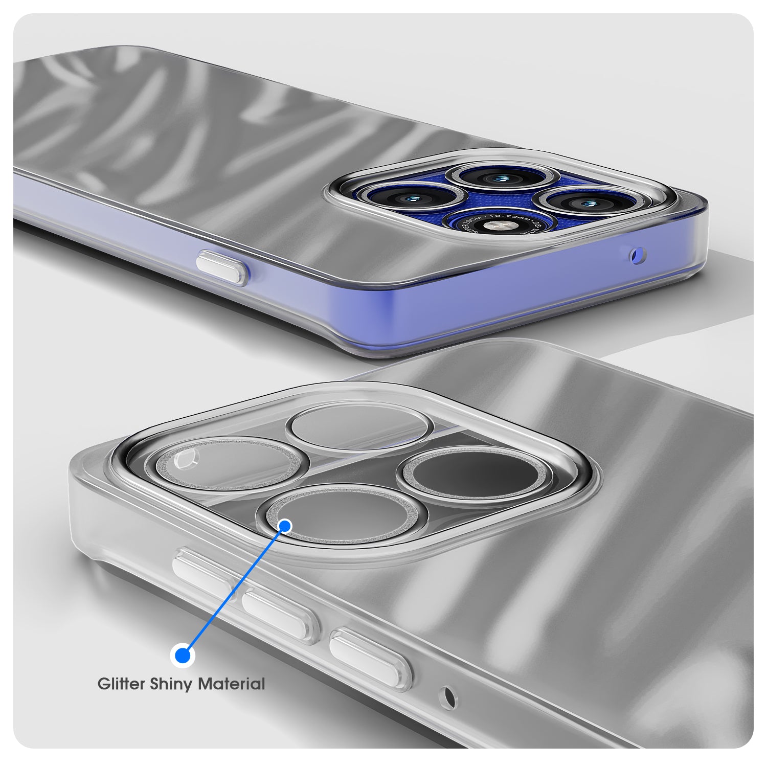 Pikkme Motorola Moto Edge 60 Pro 5G Swirl Design Silver Forest Back Cover (Silver)