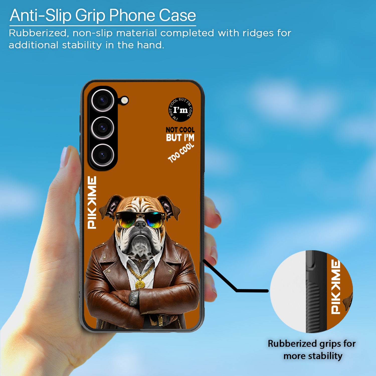 Pikkme Brown Dog Swag Samsung Galaxy S23 5G NIm2 Back Cover (Design 10)