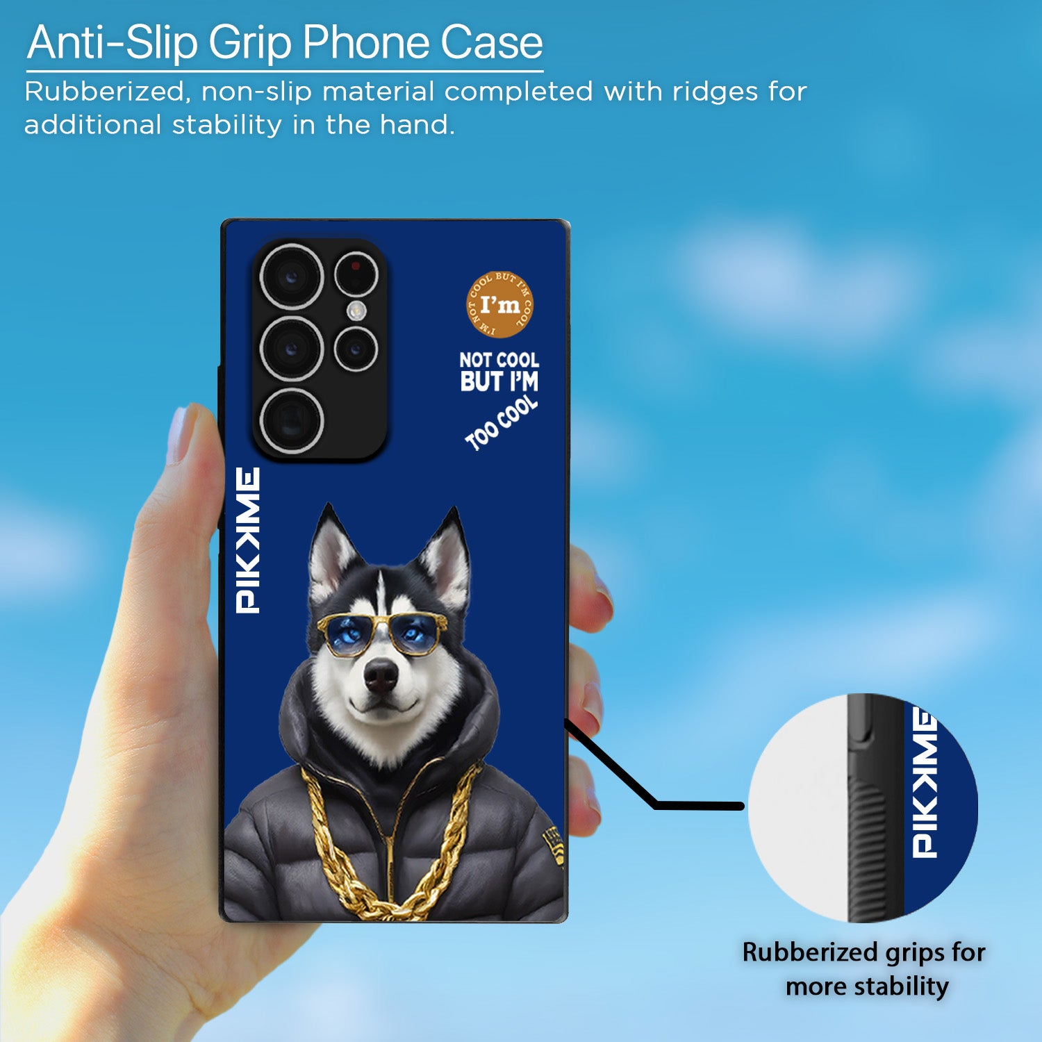 Pikkme Blue Dog Swag Samsung Galaxy S24 Ultra 5G Nim2 Back Cover (Design 08)