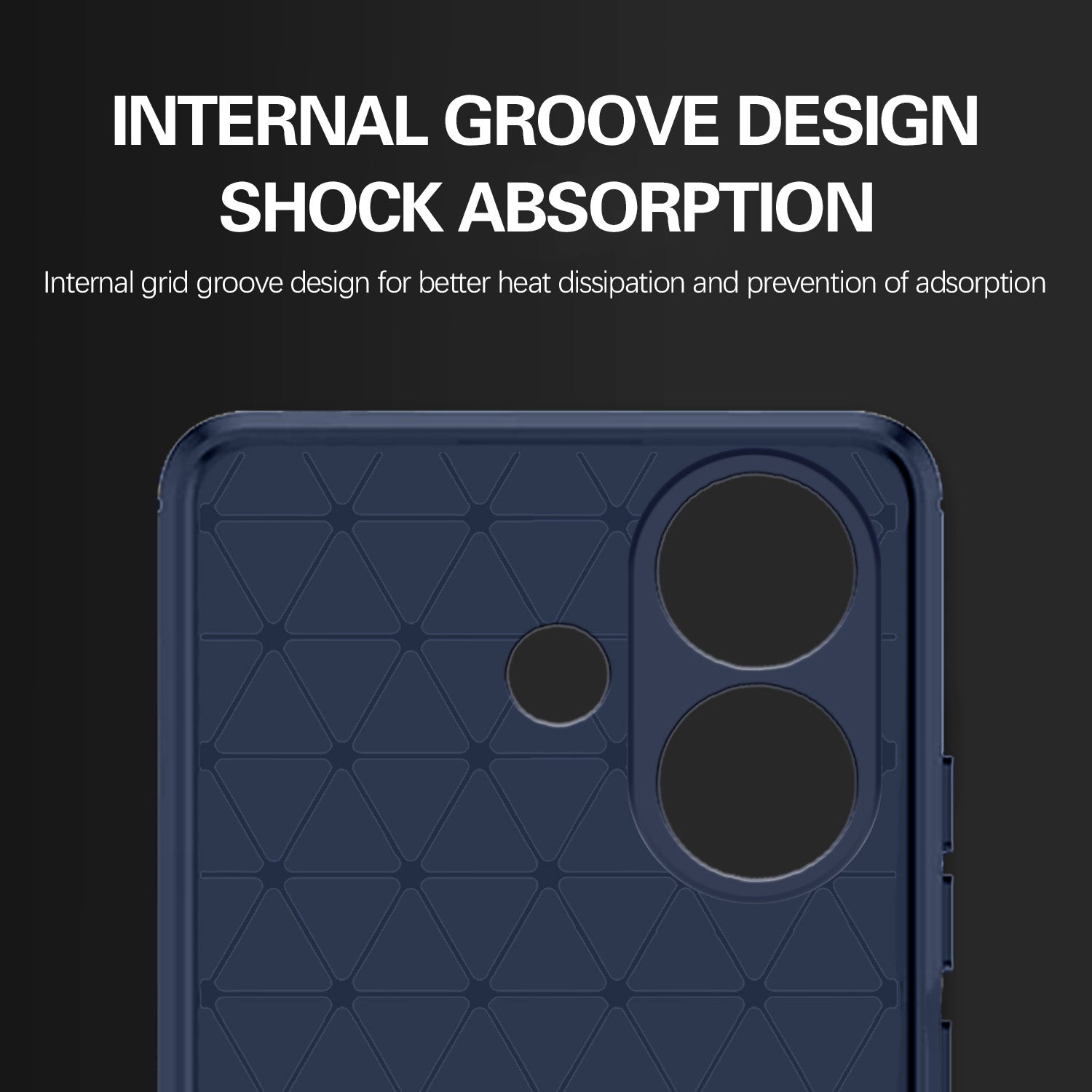 Pikkme Vivo V60 Lite 5G Hybrid Carbon Fiber Back Cover (Blue)