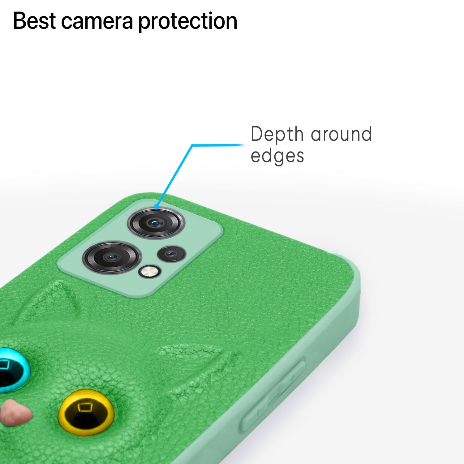 Pikkme OnePlus Nord Ce 2 Lite 5G Kitty Back Cover (Green)