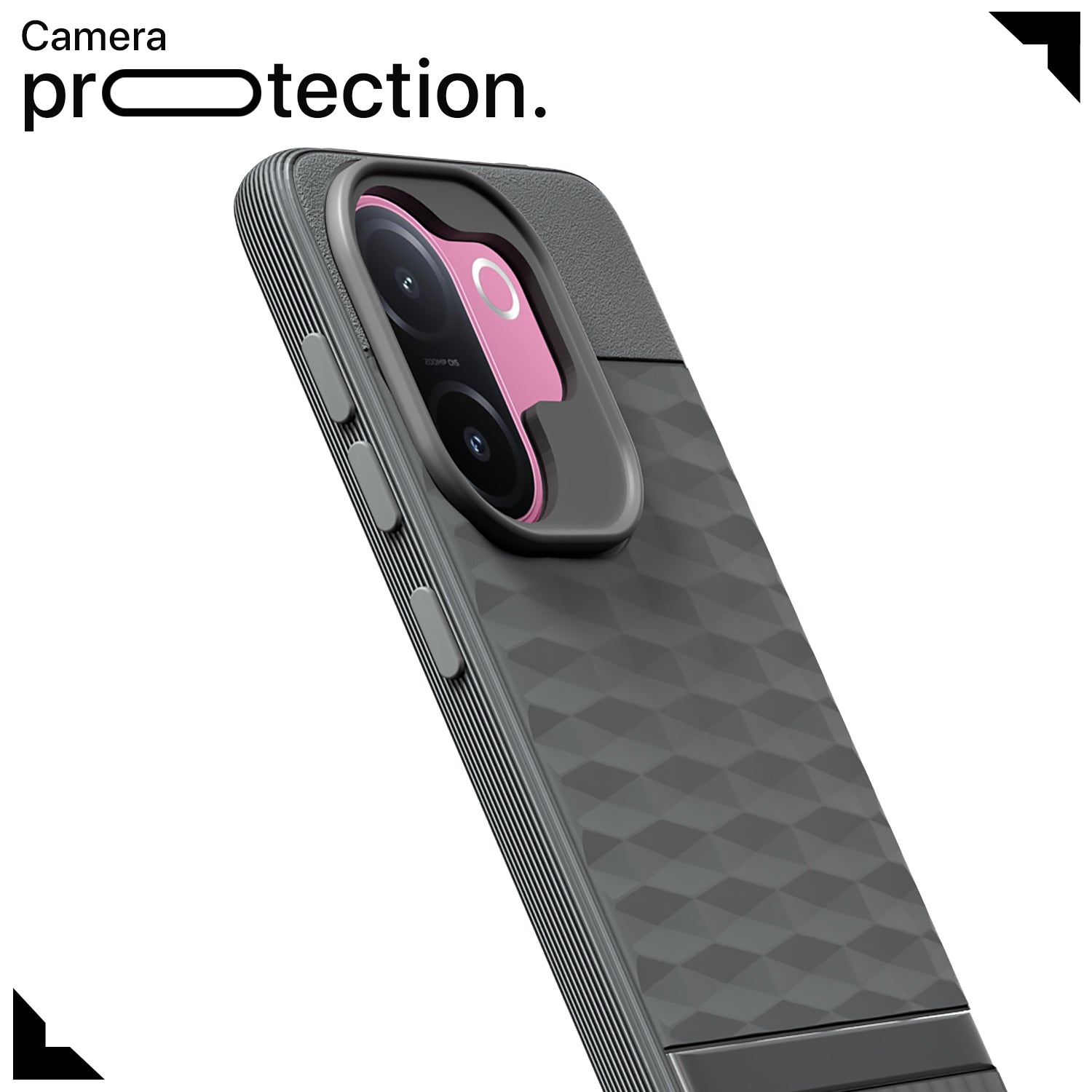 Pikkme Vivo V60e 5G Shockproof Soft Flexible Gencase Back cover (Grey)