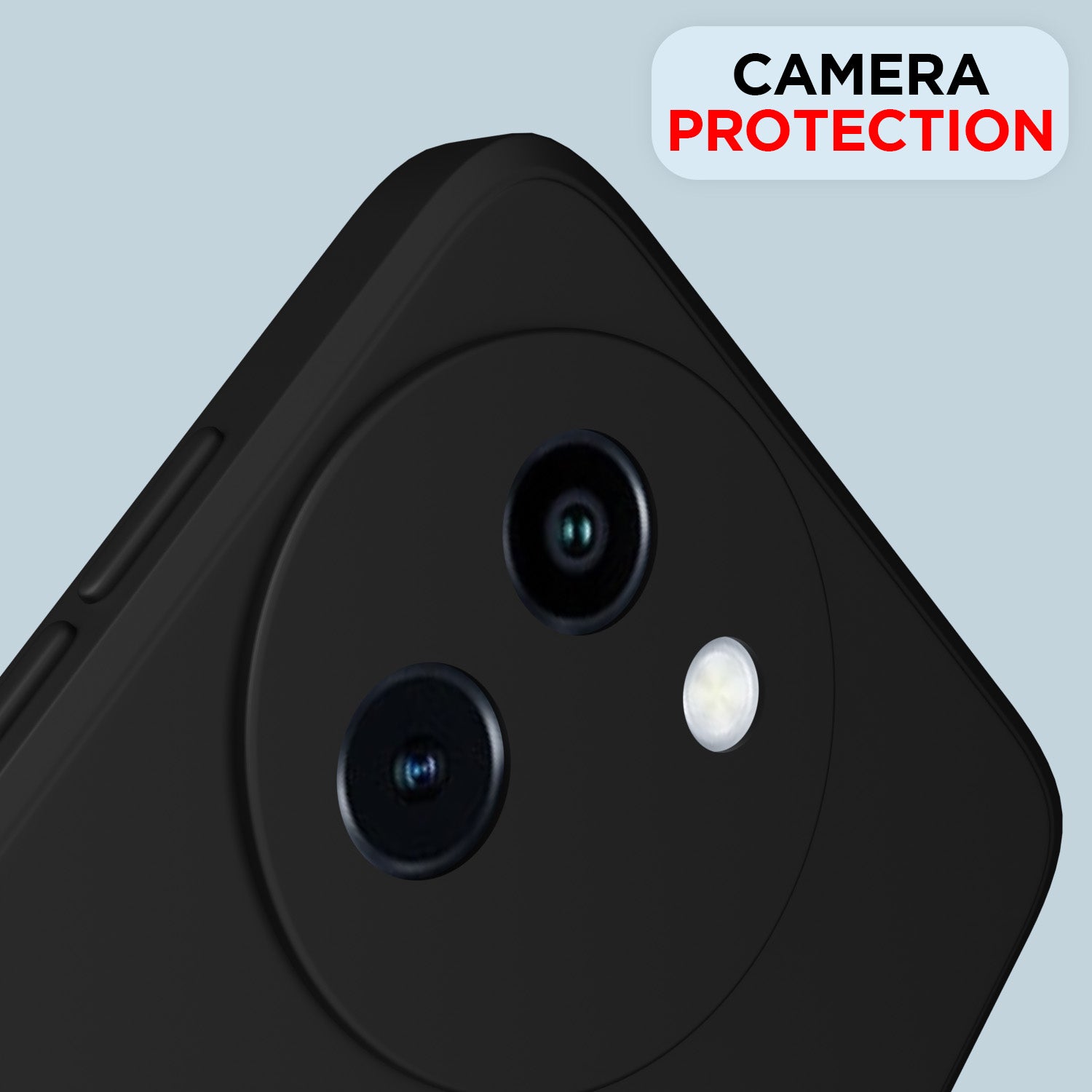 Pikkme Vivo T3 5G / Vivo Y200e 5G Soft Matte Silicone Shockproof Case | Black