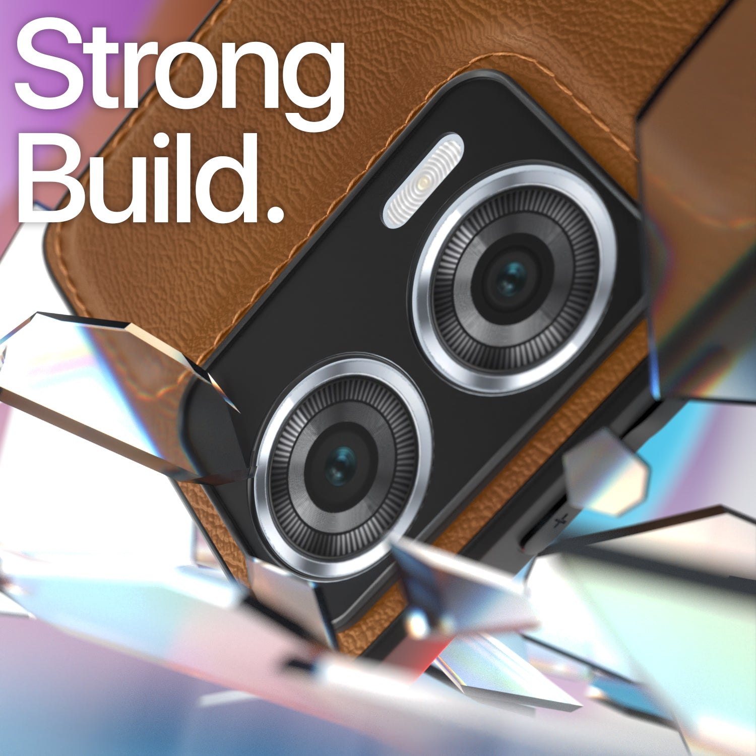Pikkme Moto Edge 50 Fusion 5G Leather Back Case | Brown