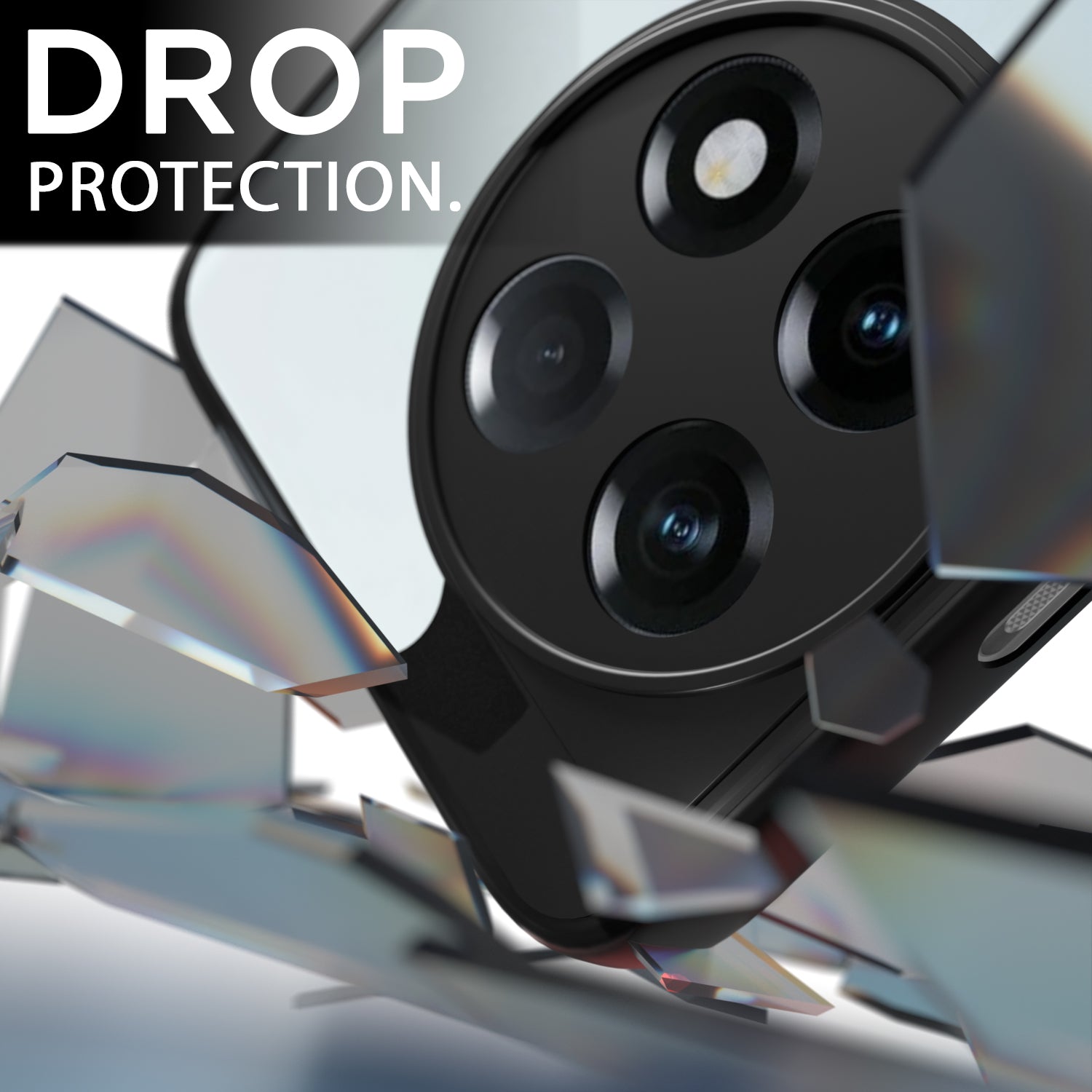 Pikkme OnePlus 11R 5G Eagle 2 Mag-Safe Shockproof Hard Transparent Back Cover (Black)