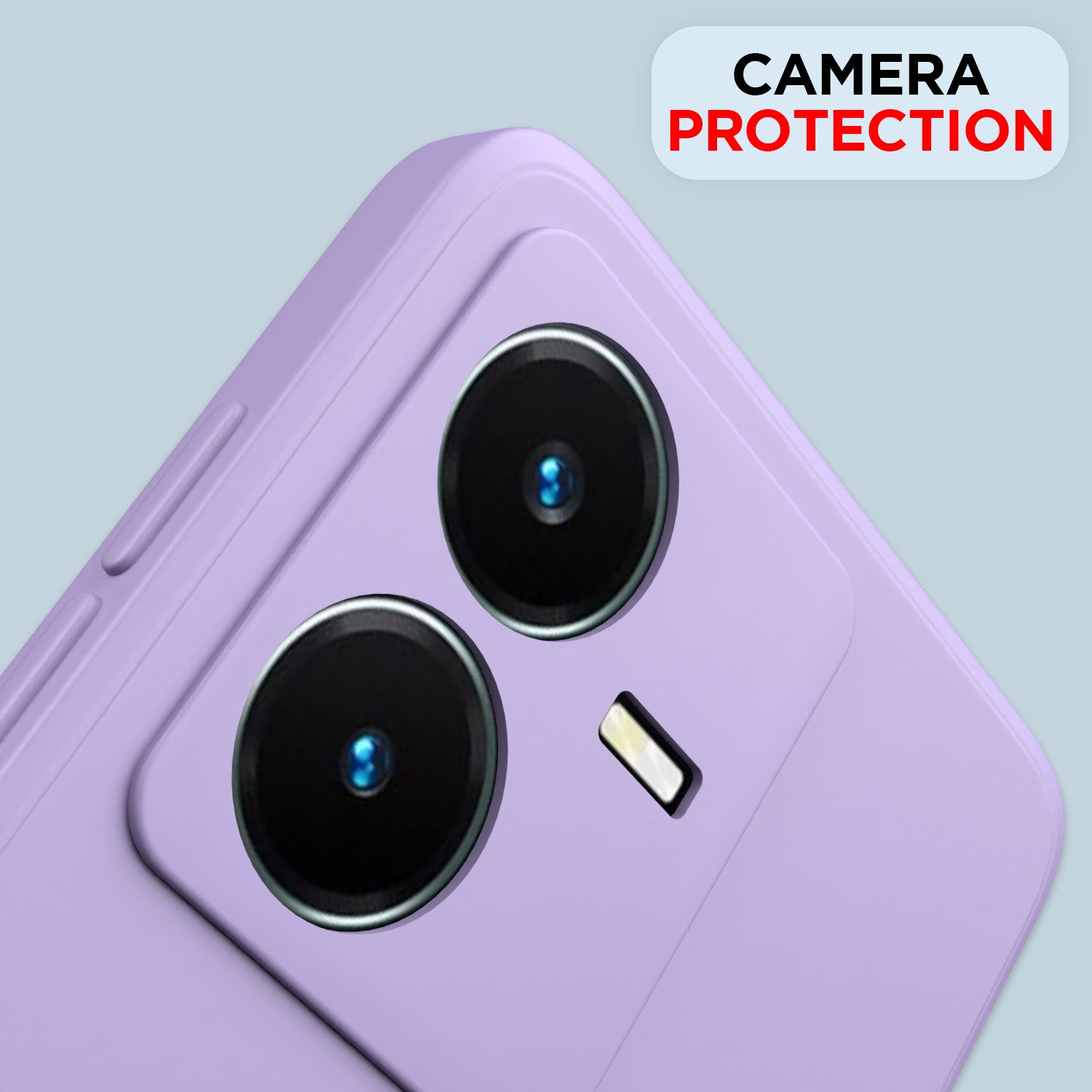 Pikkme Vivo Y22 Soft Matte Silicone Shockproof Case | Purple
