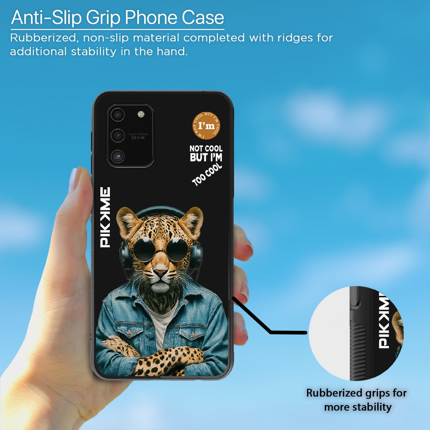 Pikkme Black Leopard Swag Samsung Galaxy S10 Lite Nim2 Back Cover (Design 04)