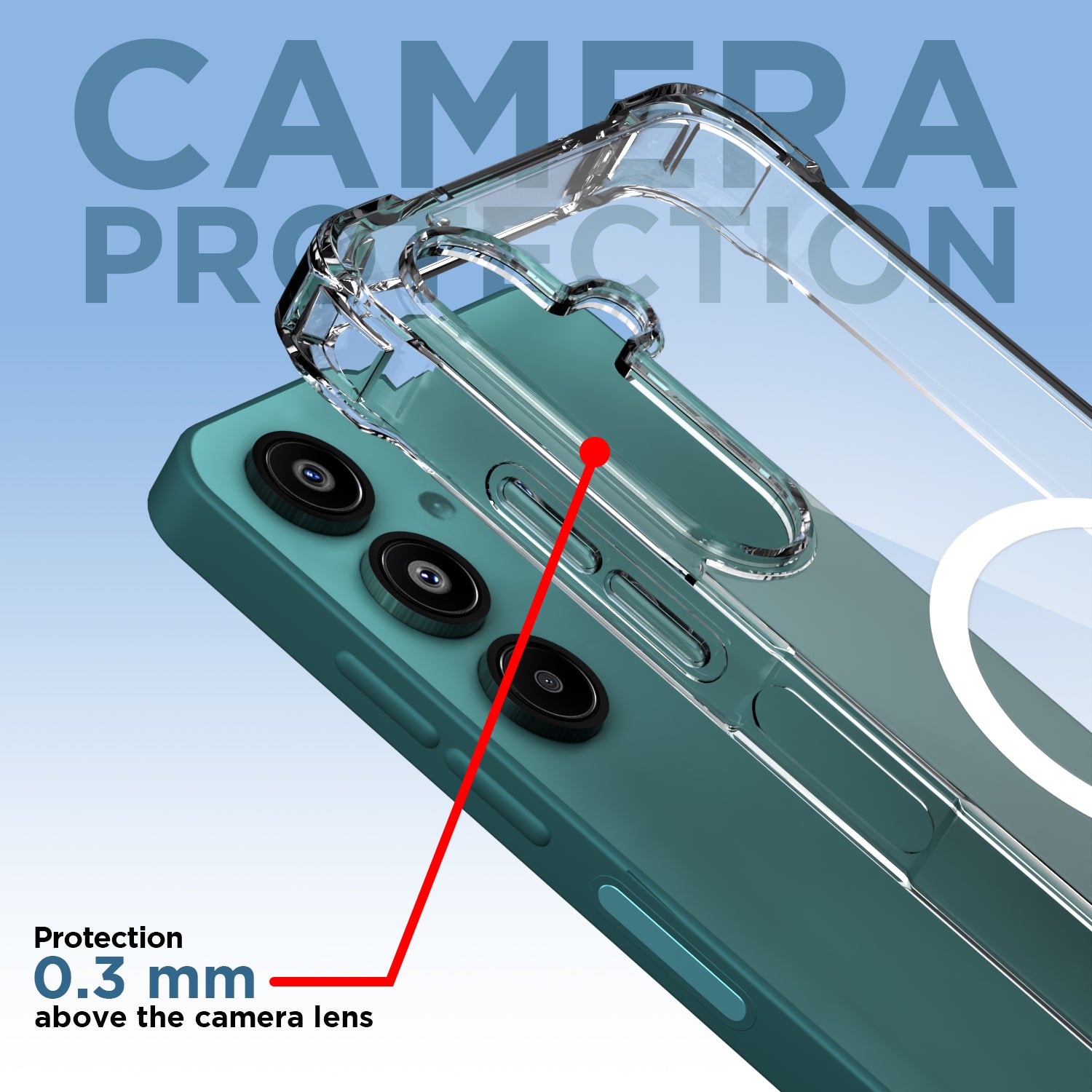 Pikkme Samsung Galaxy A17 5G Mag-Safe Shockproof PC + TPU Back Cover (Transparent Mag-Safe)