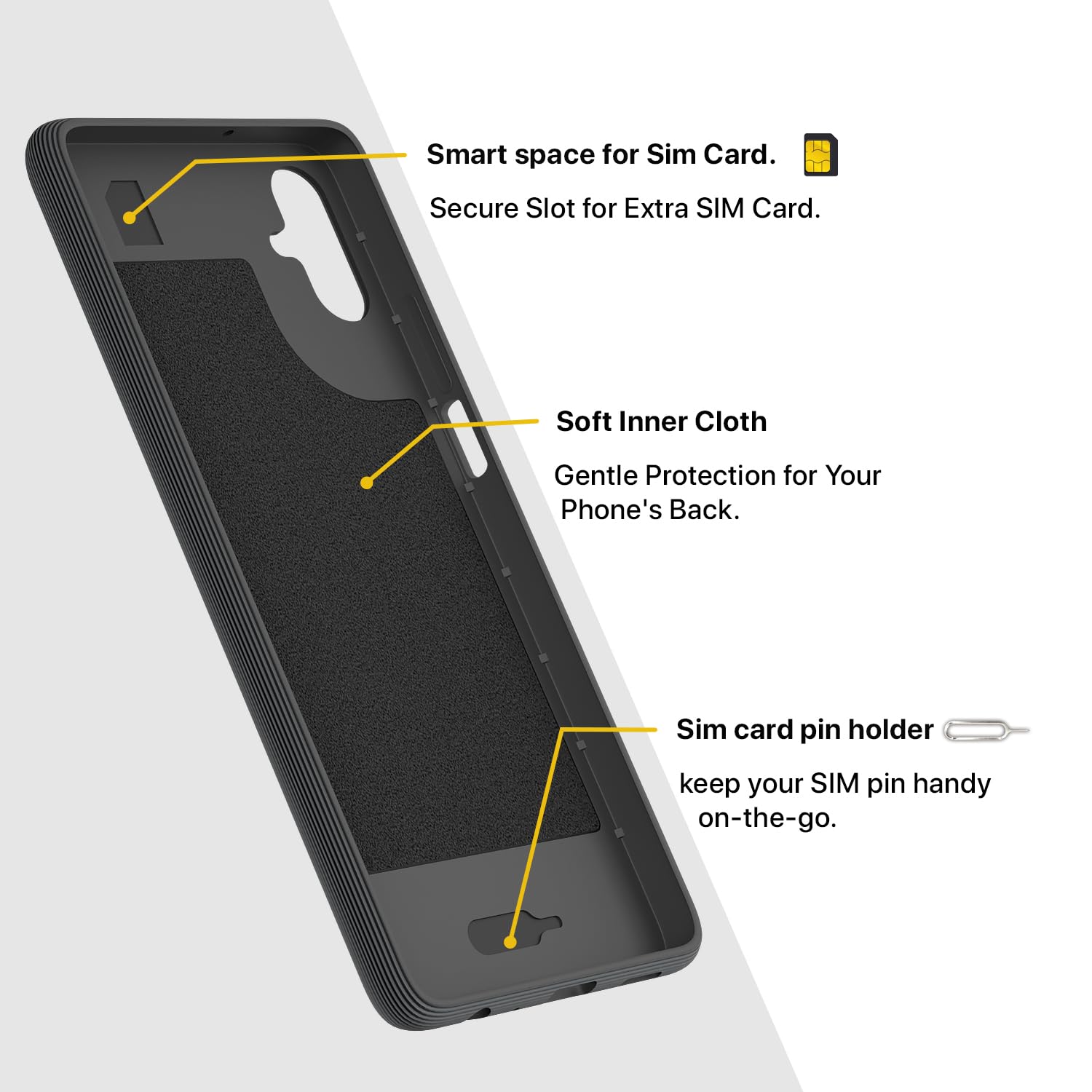 Pikkme Samsung Galaxy F06 5G / Samsung Galaxy M06 5G Shockproof Soft Flexible Gencase Back Cover (Grey)