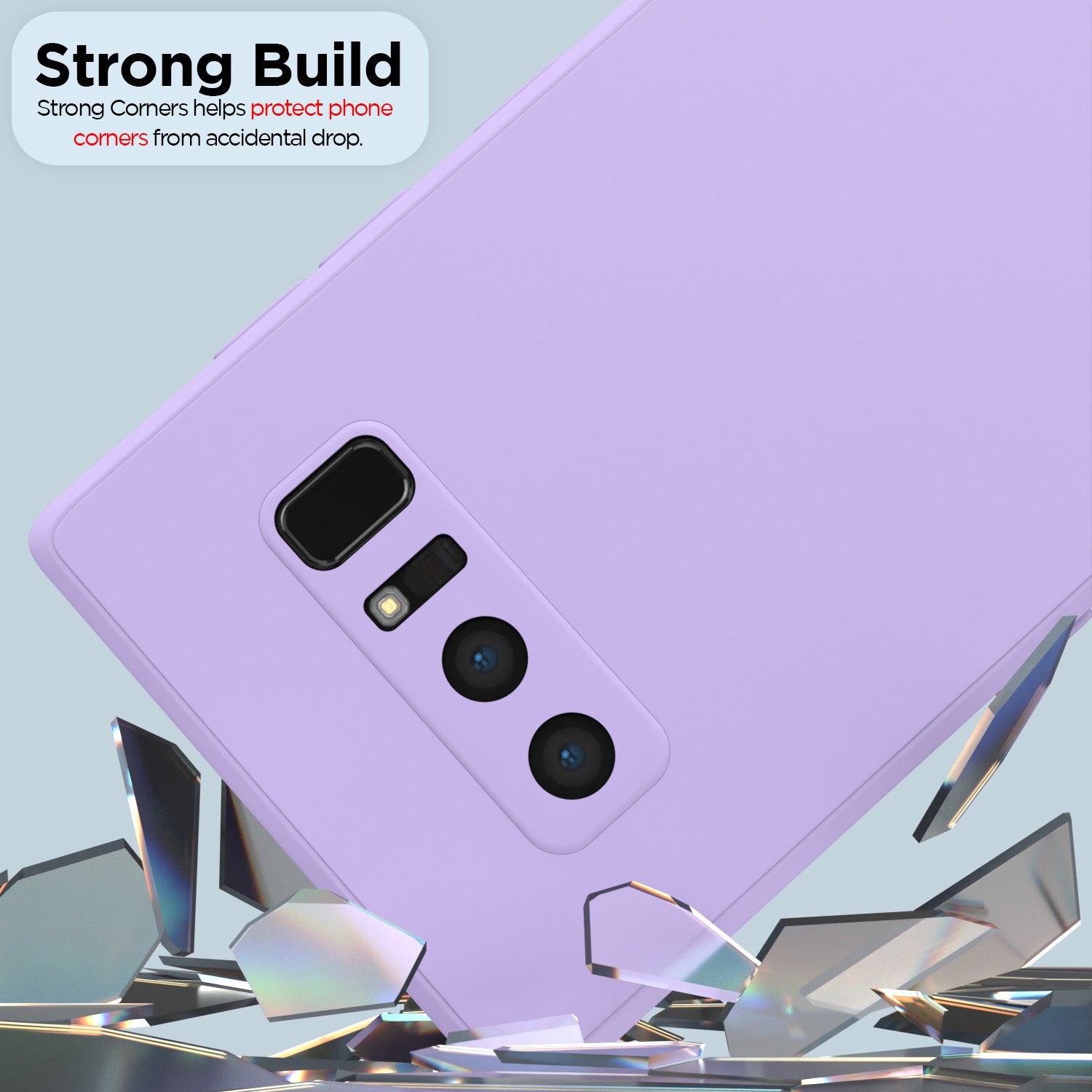 Pikkme Samsung Galaxy Note 8 Soft Matte Silicone Shockproof Case | Purple