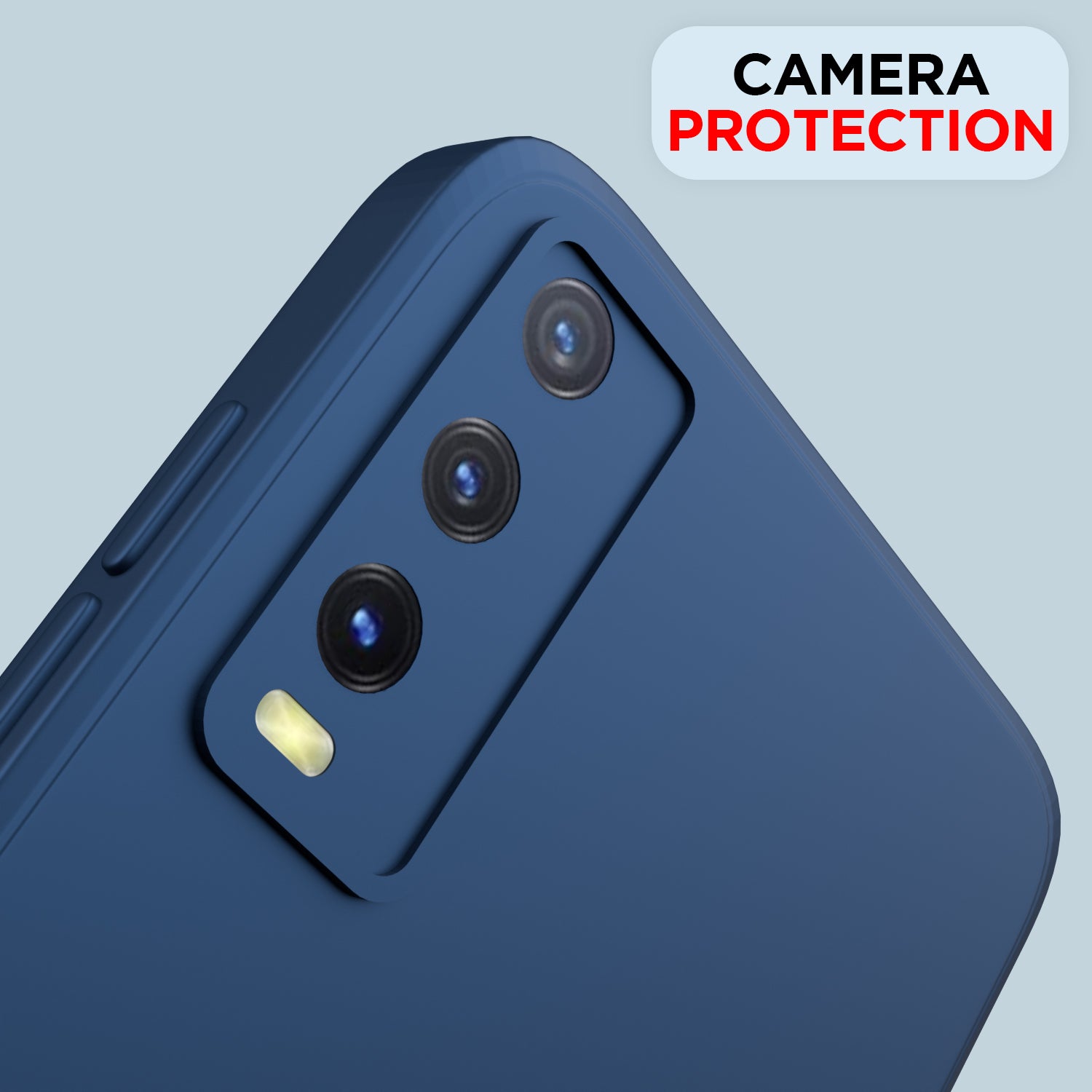 Pikkme Vivo Y12s / Y20 / Y20i / Y20G Liquid Silicone Back Cover | Blue