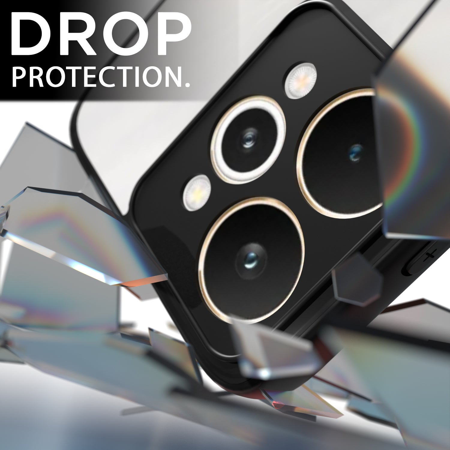 Pikkme Realme 15 pro 5G Eagle 2 Shockproof Crystal Clear Sleek Hybrid Armor Back cover (Black)