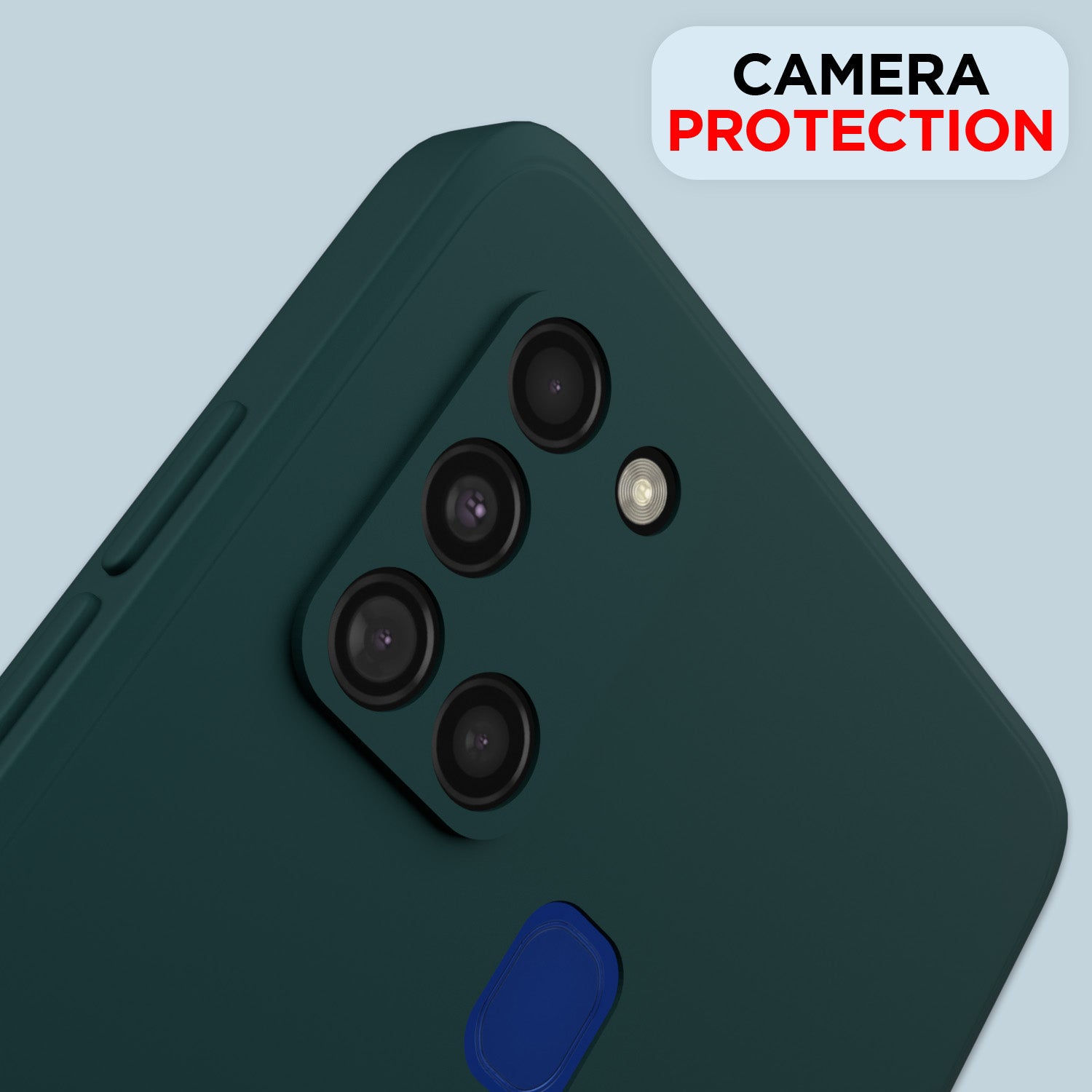 Pikkme Samsung Galaxy A21s Liquid Silicone Back Cover | Green