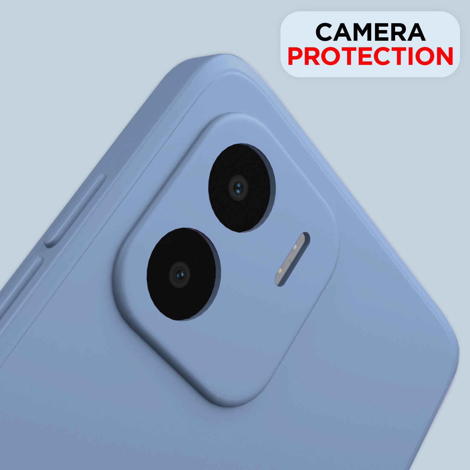 Pikkme Redmi A1 / Redmi A2 Soft Matte Liquid Silicone Back Cover (Aqua Blue)