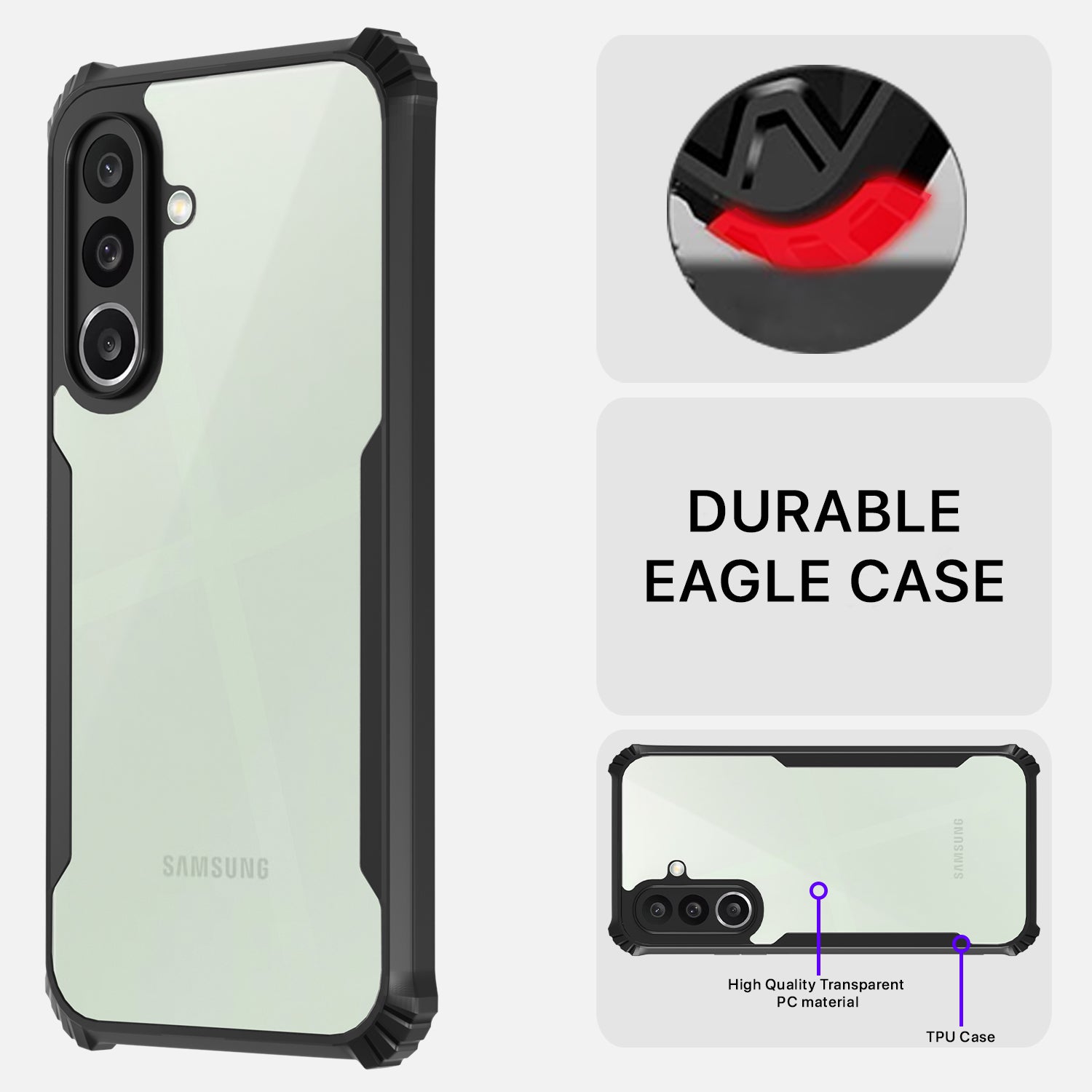 Pikkme Samsung M36 5G black mobile back cover – photo 5