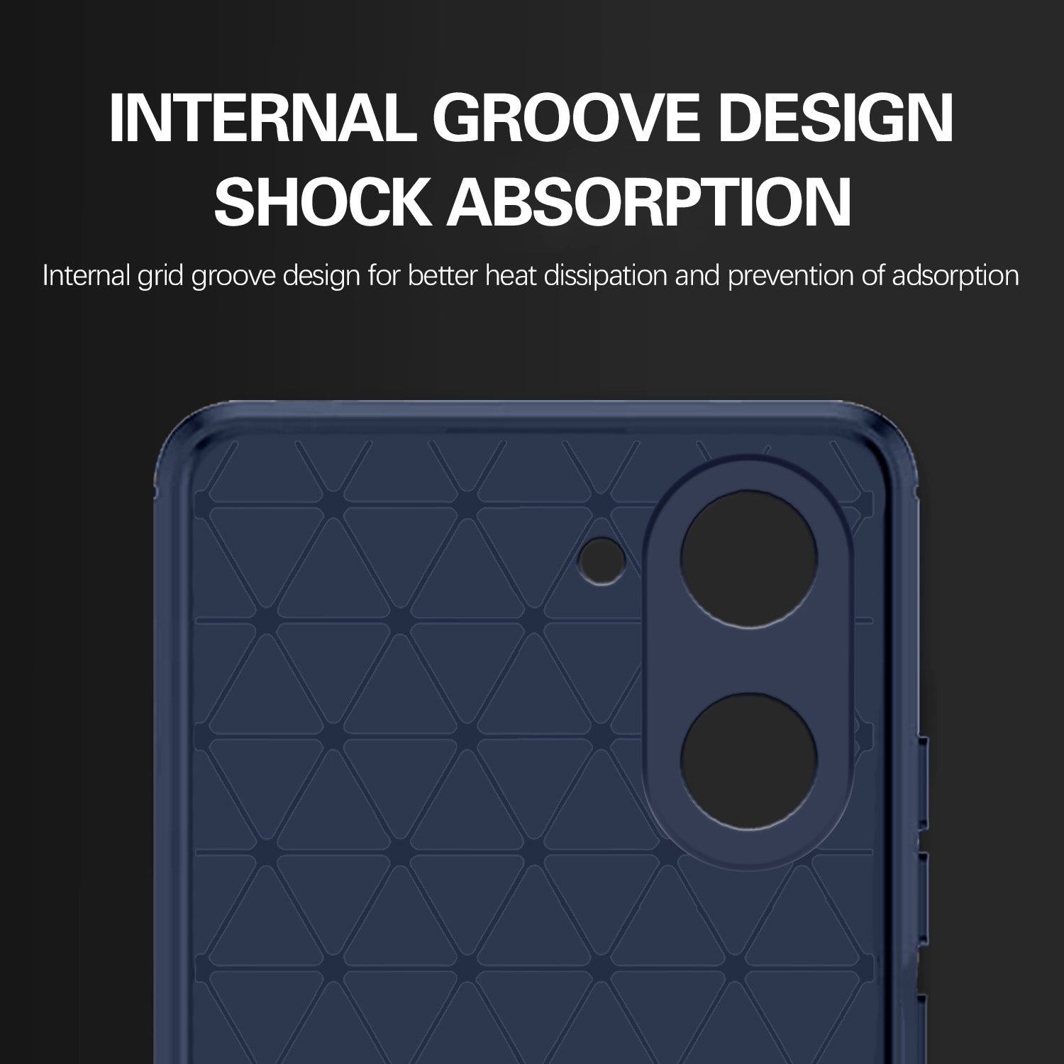 Pikkme Hybrid Carbon Fiber Back Cover (Blue)