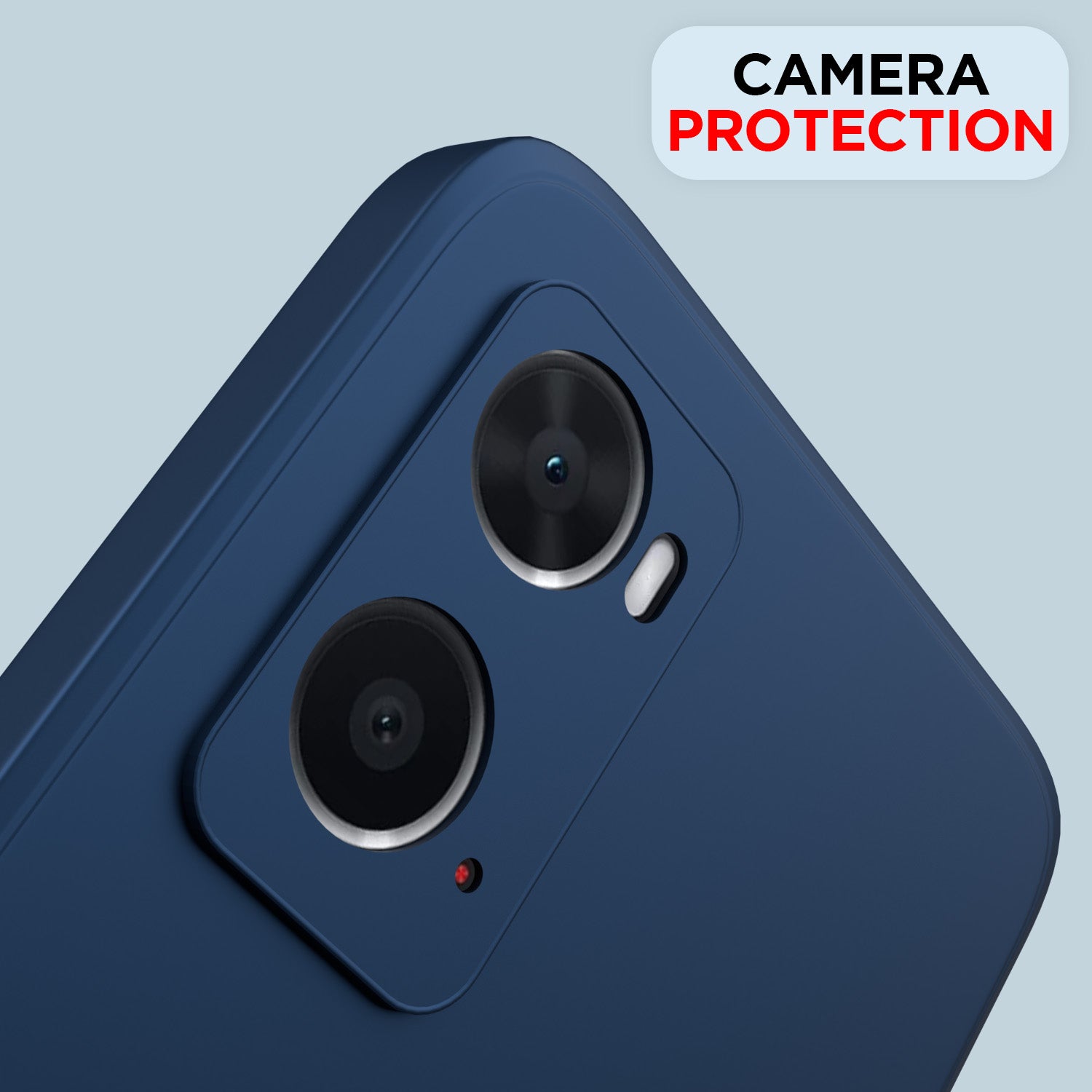 Pikkme Oppo A76 / Oppo A96 / Oppo A36 Liquid Silicone Back Cover | Blue