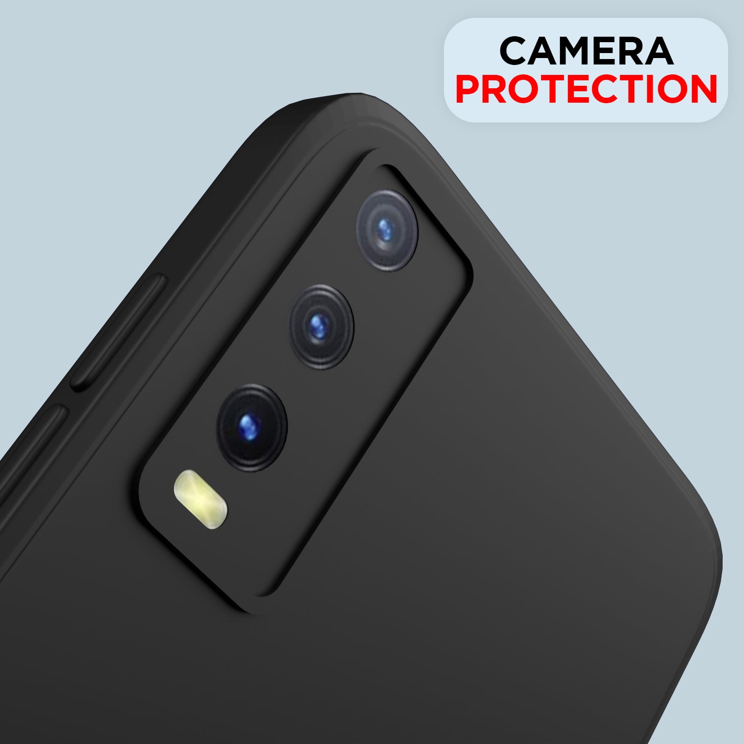Pikkme Vivo Y12s / Y20 / Y20i / Y20G Liquid Silicone Back Cover | Black