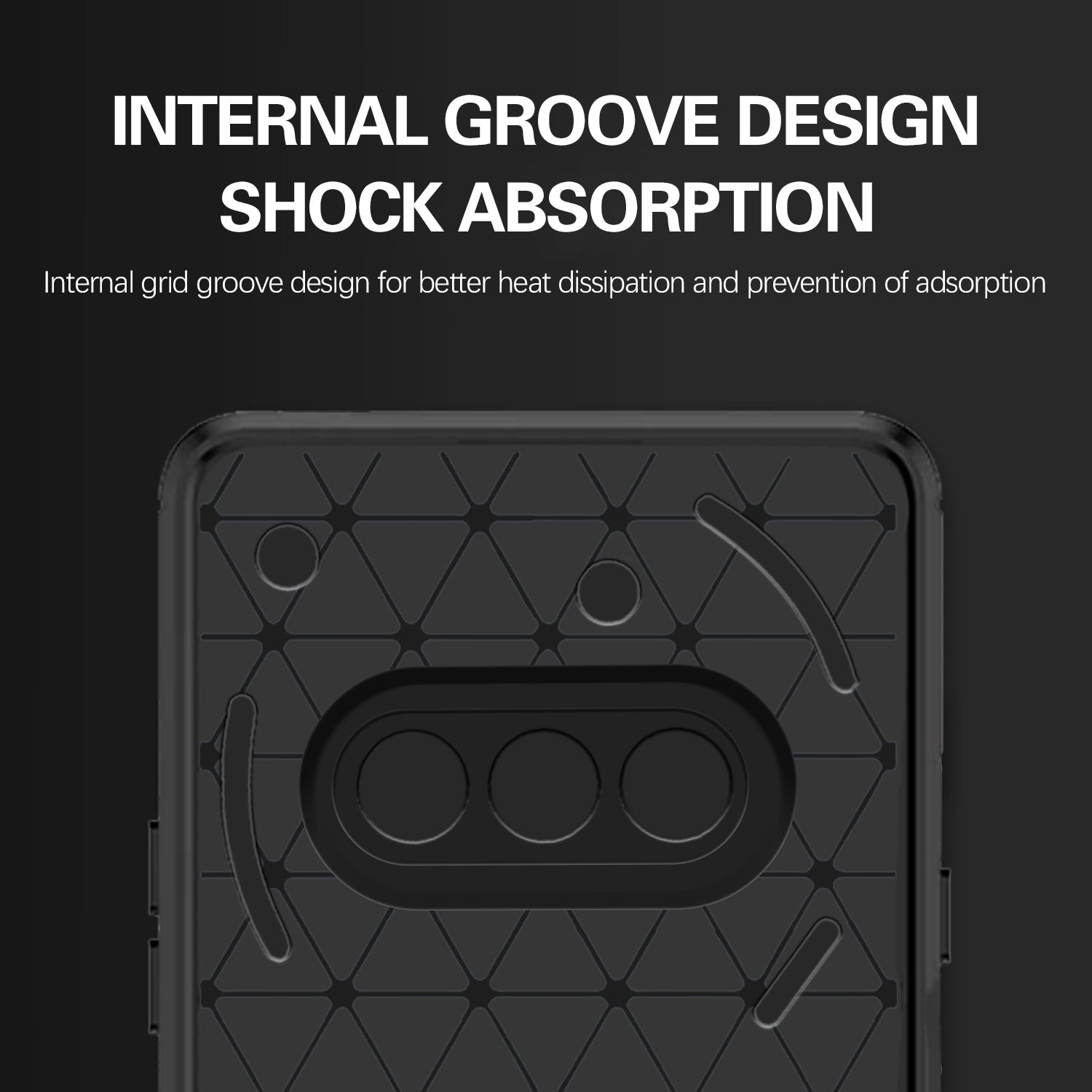 Pikkme Nothing Phone 3a 5G Hybrid Carbon Fiber Back Cover (Black)