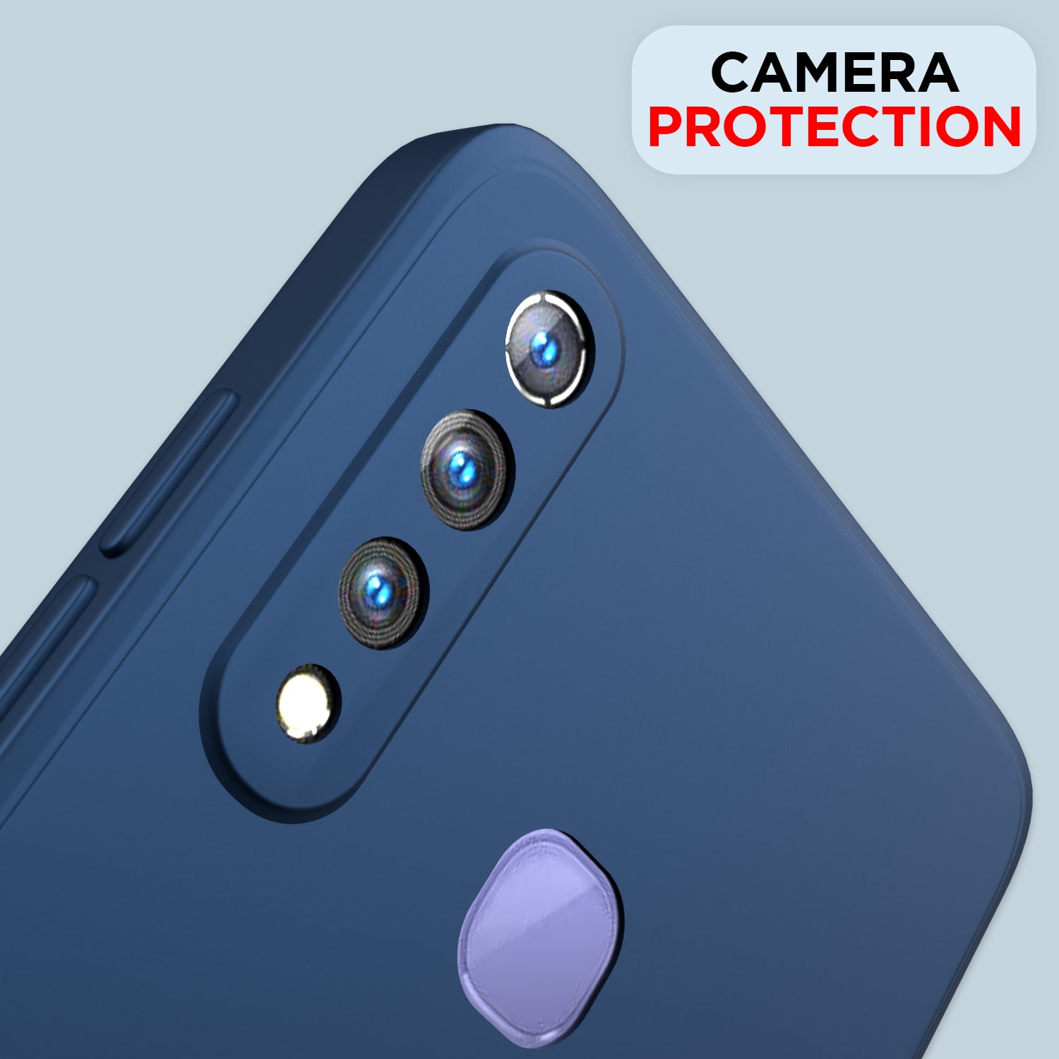 Pikkme Vivo Z1 Pro Soft Matte Silicone Shockproof Case | Blue