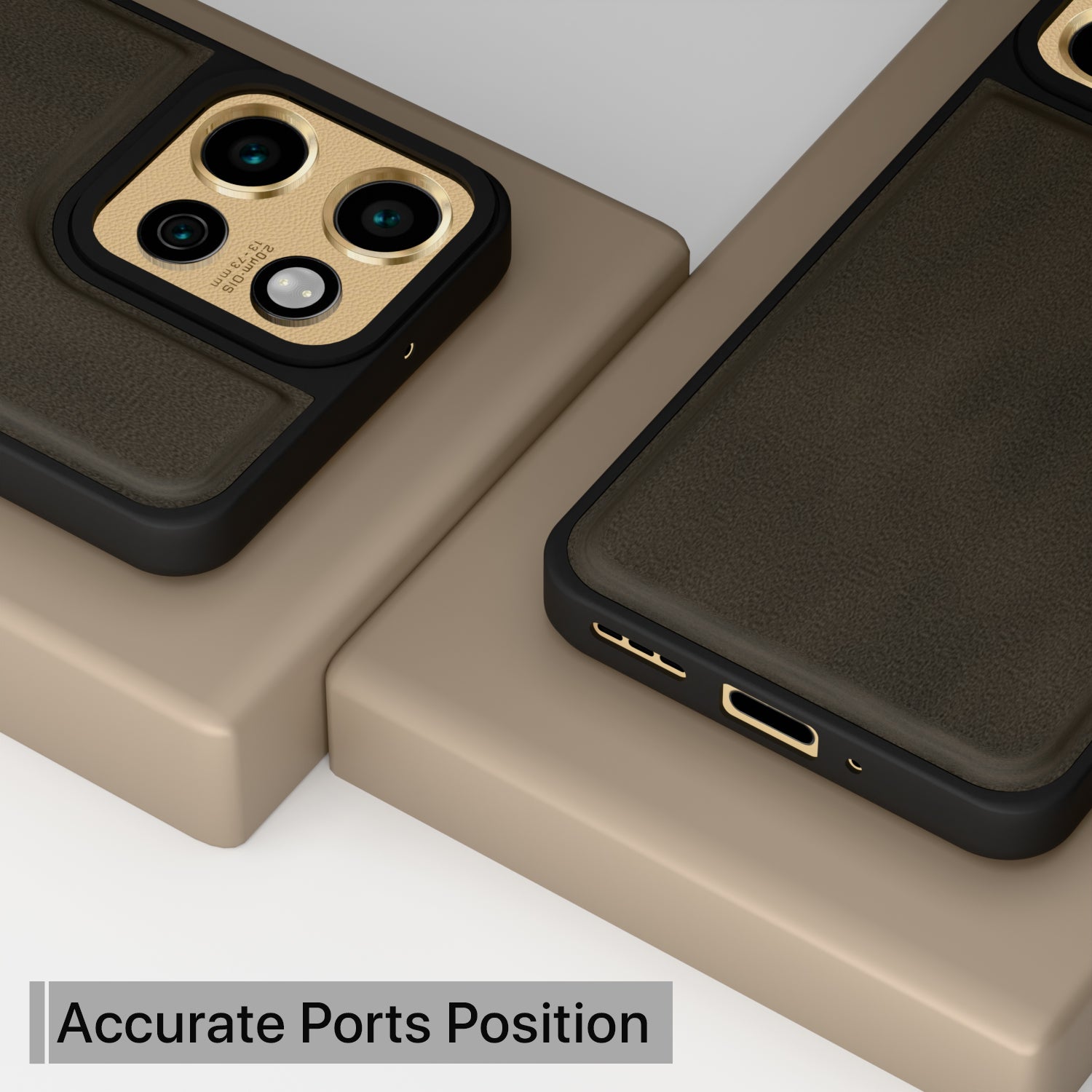 Pikkme Motorola Moto Edge 50 Neo 5G Premium Super Soft-Touch Leatherback Case (Brown)
