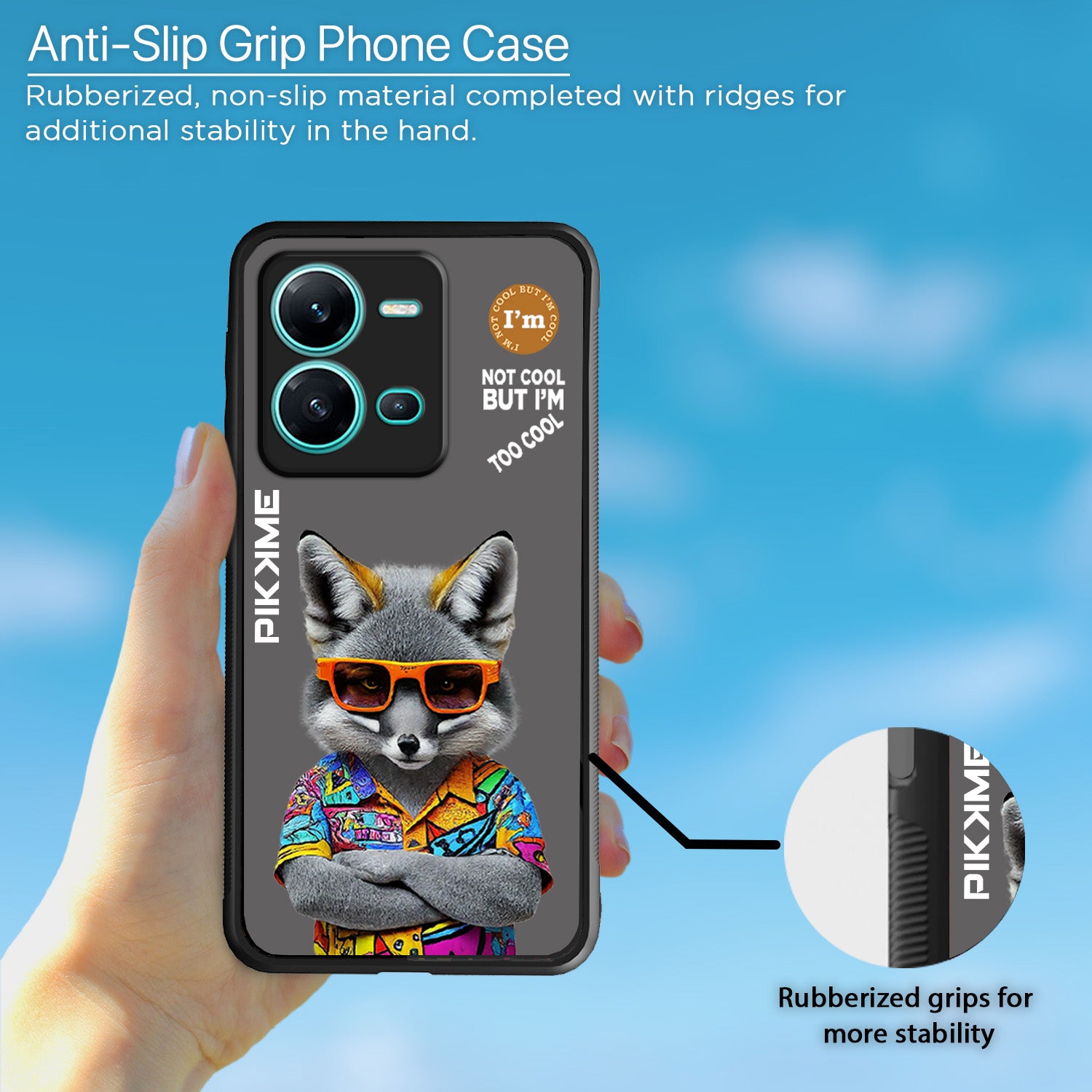 Pikkme Grey Wolf Swag Vivo V25 5G Nim2 Back Cover (Design 01)