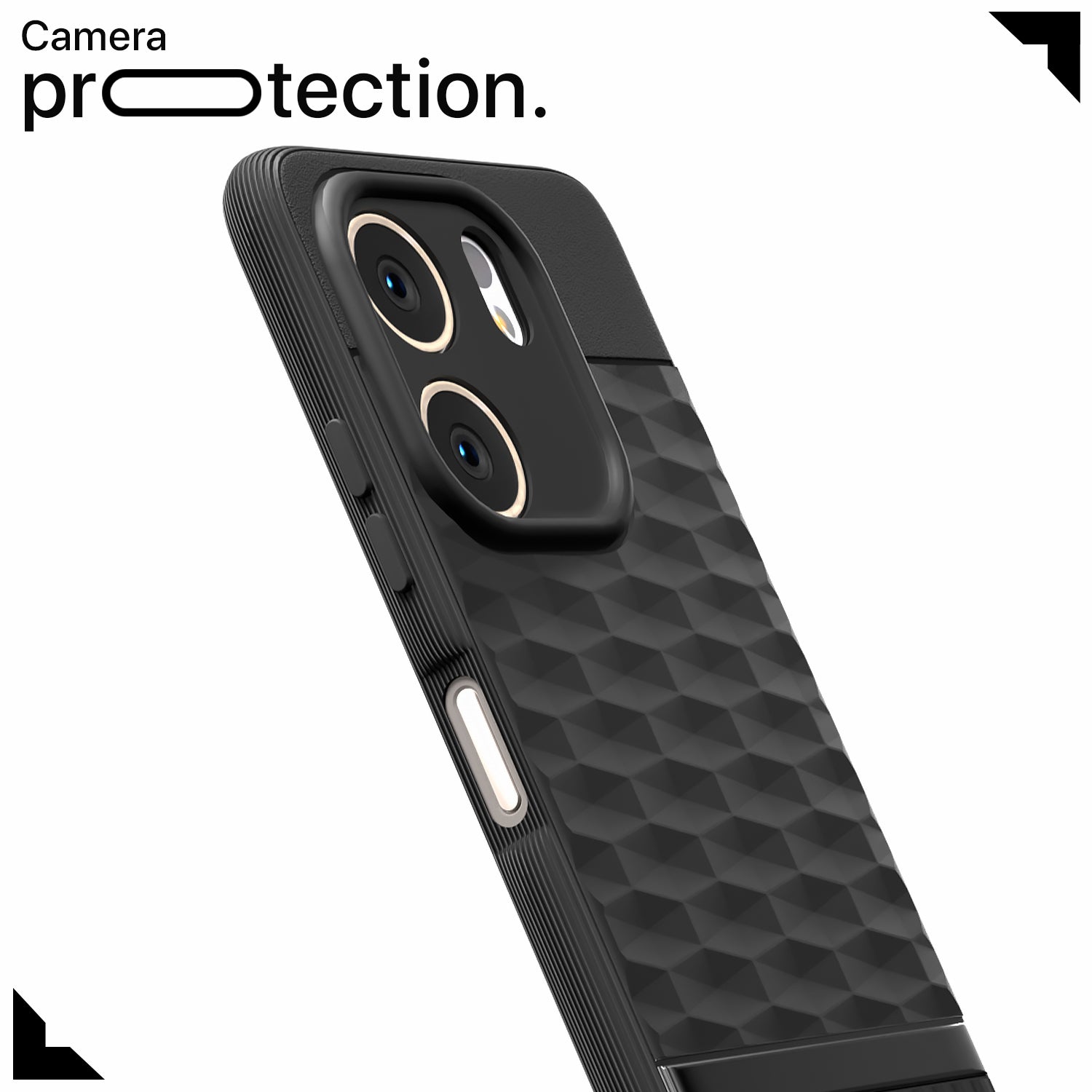 Pikkme Oppo A5x Shockproof Soft Flexible Gencase Back Cover (Black)