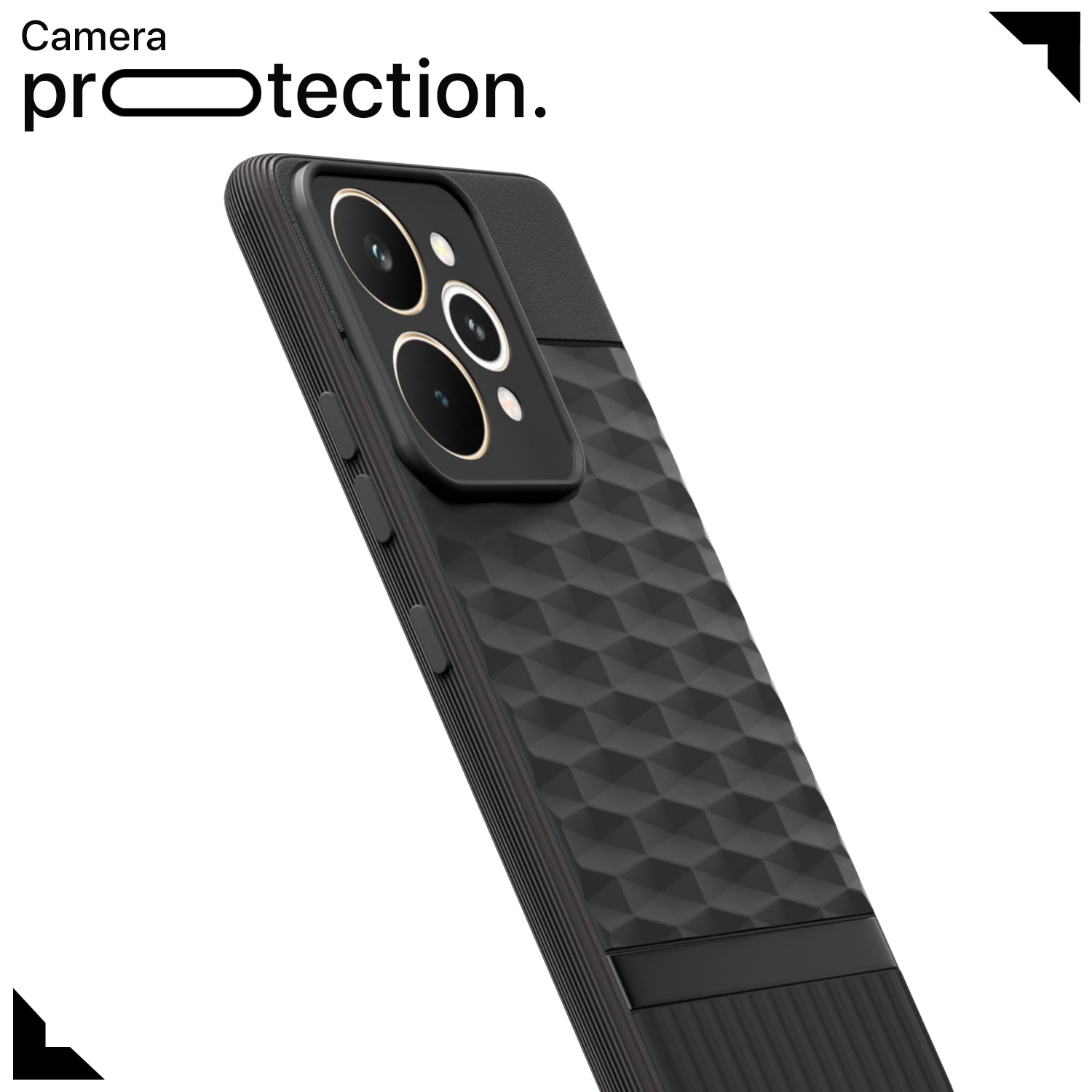 Pikkme Realme 15 Pro 5G Shockproof Soft Flexible Gencase Back cover (Black)