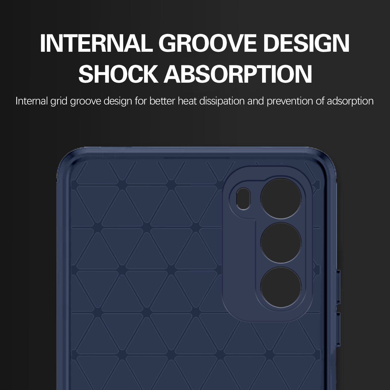 Pikkme Moto G52 / G82 5G Hybrid Carbon Fiber Back Cover (Blue)