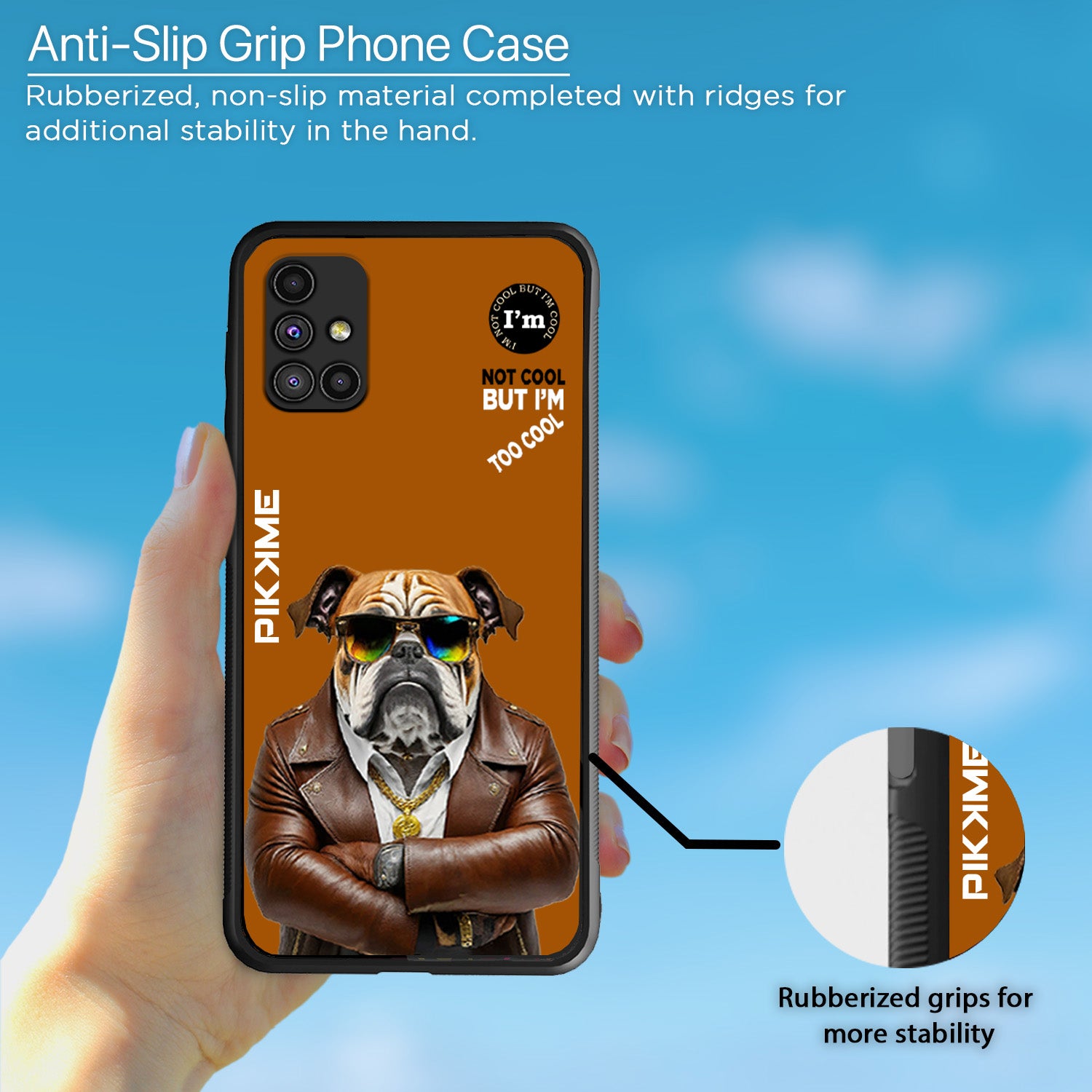 Pikkme Brown Dog Swag Samsung Galaxy M51 Nim2 Back Cover (Design 10)