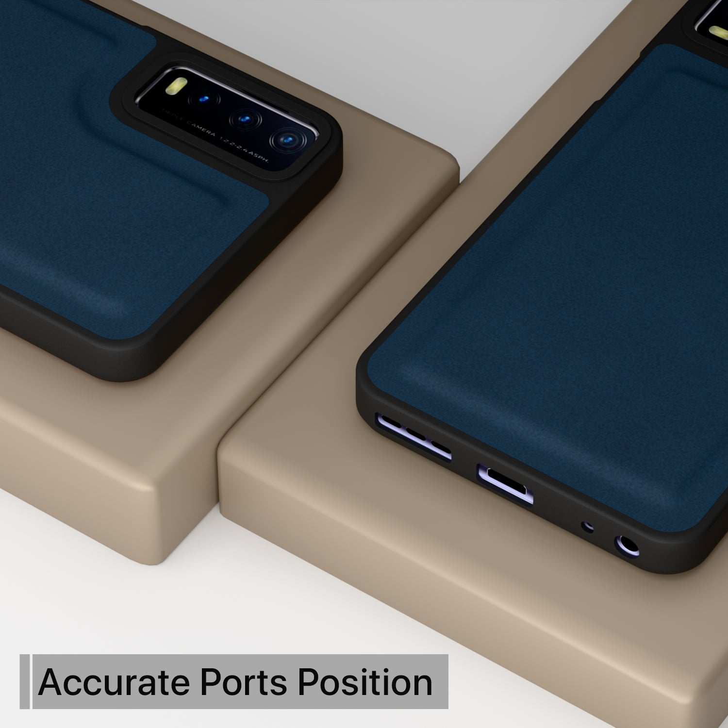 Pikkme Vivo Y12s / Y20 / Y20i / Y20G Premium Leatherback Case (Blue)