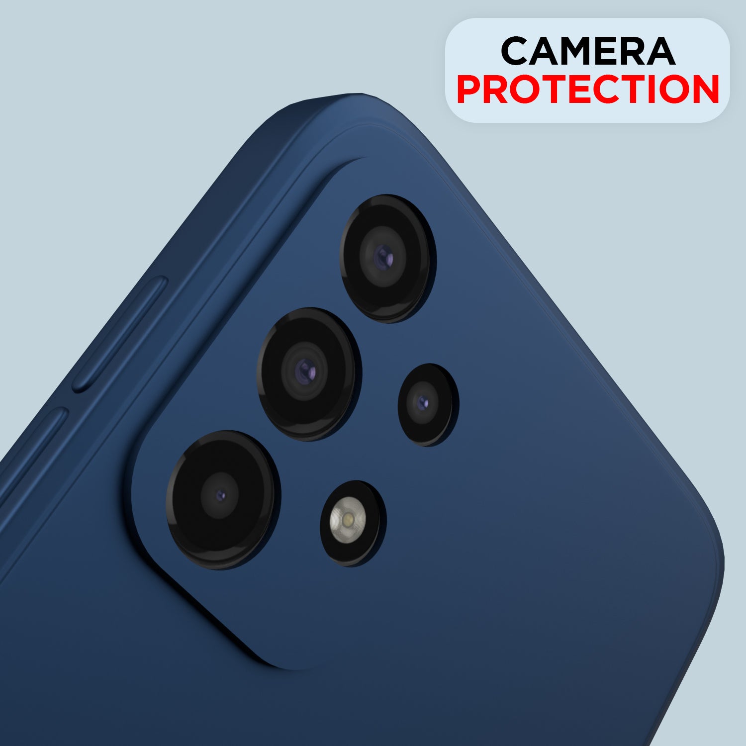 Pikkme Samsung Galaxy A23 4G / A23 5G Liquid Silicone Back Cover | Blue