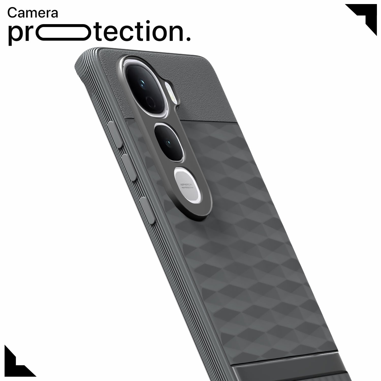 Pikkme Vivo Y400 Pro 5G Shockproof Soft Flexible Gencase Back Cover (Grey)