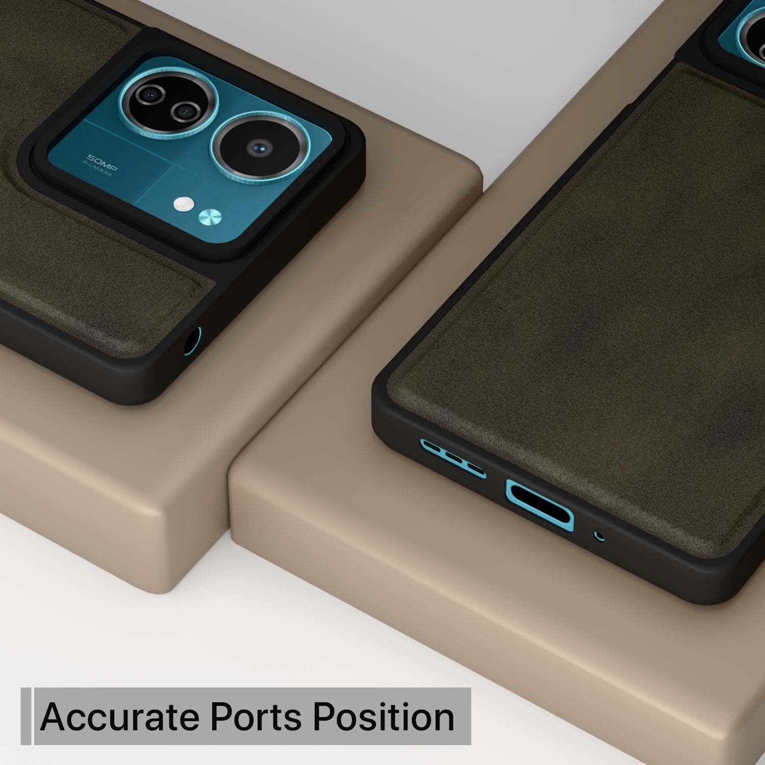 Pikkme Redmi 13C 5G Premium Leatherback Case (Brown)