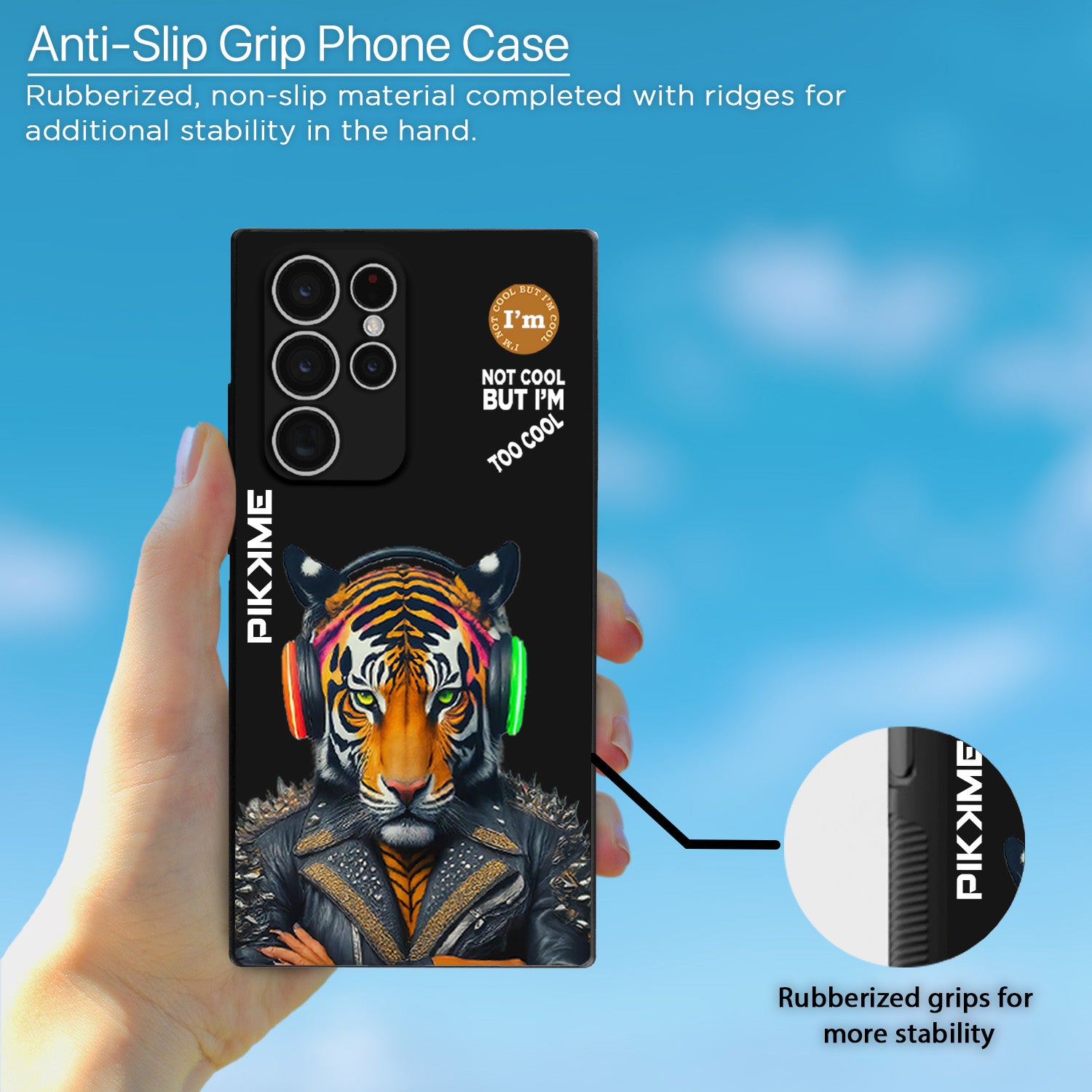 Pikkme Black Tiger Swag Samsung Galaxy S24 Ultra 5G NIm2 Back Cover (Design 06)