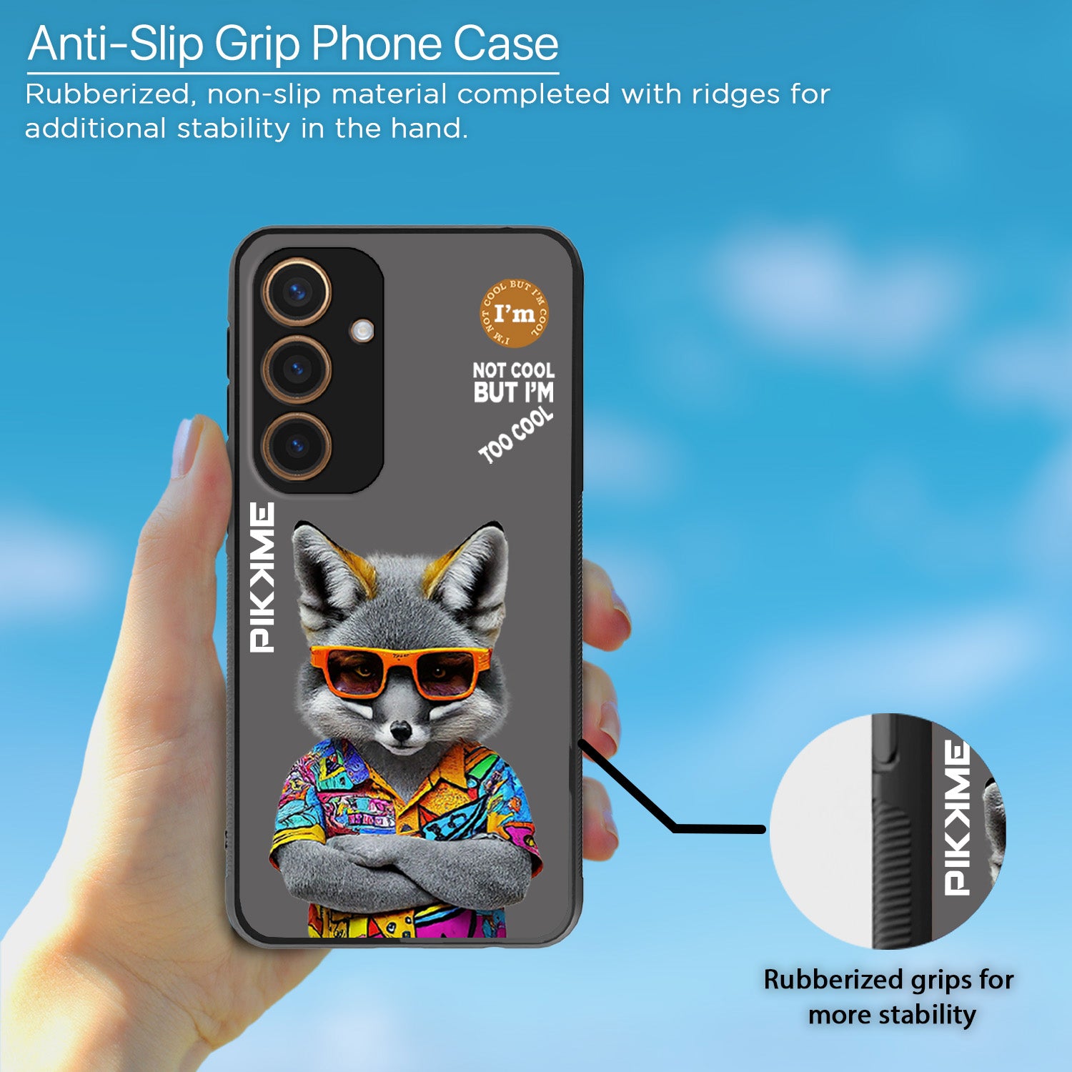 Pikkme Grey Wolf Swag Samsung Galaxy S24 5G NIm2 Back Cover (Design 01)