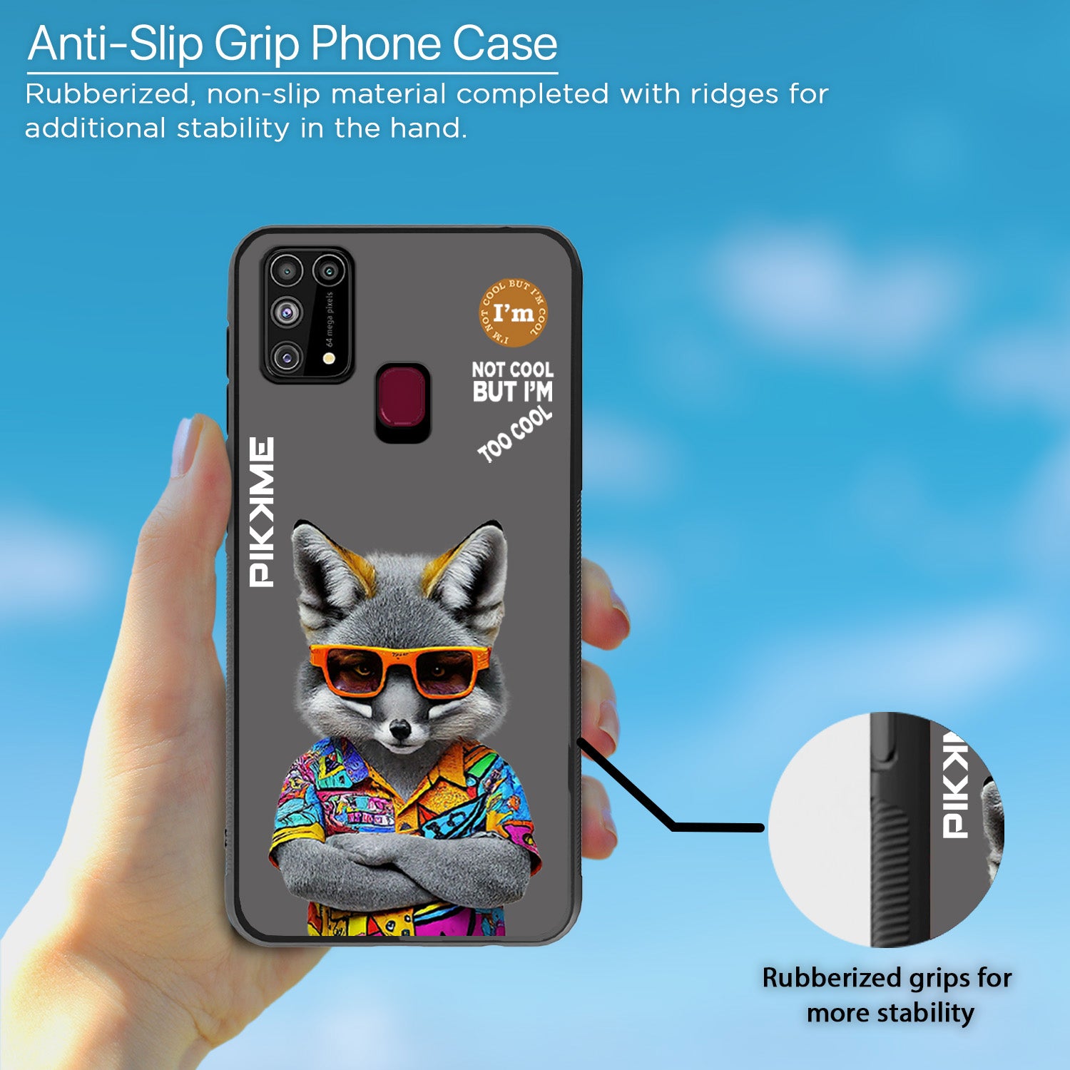 Pikkme Grey Wolf Swag Samsung Galaxy M31 Nim2 Back Cover (Design 01)