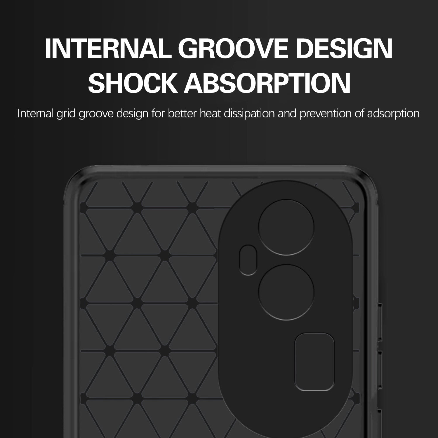 Pikkme Oppo Reno 10 Pro Plus 5G Hybrid Carbon Fiber Back Cover (Black)